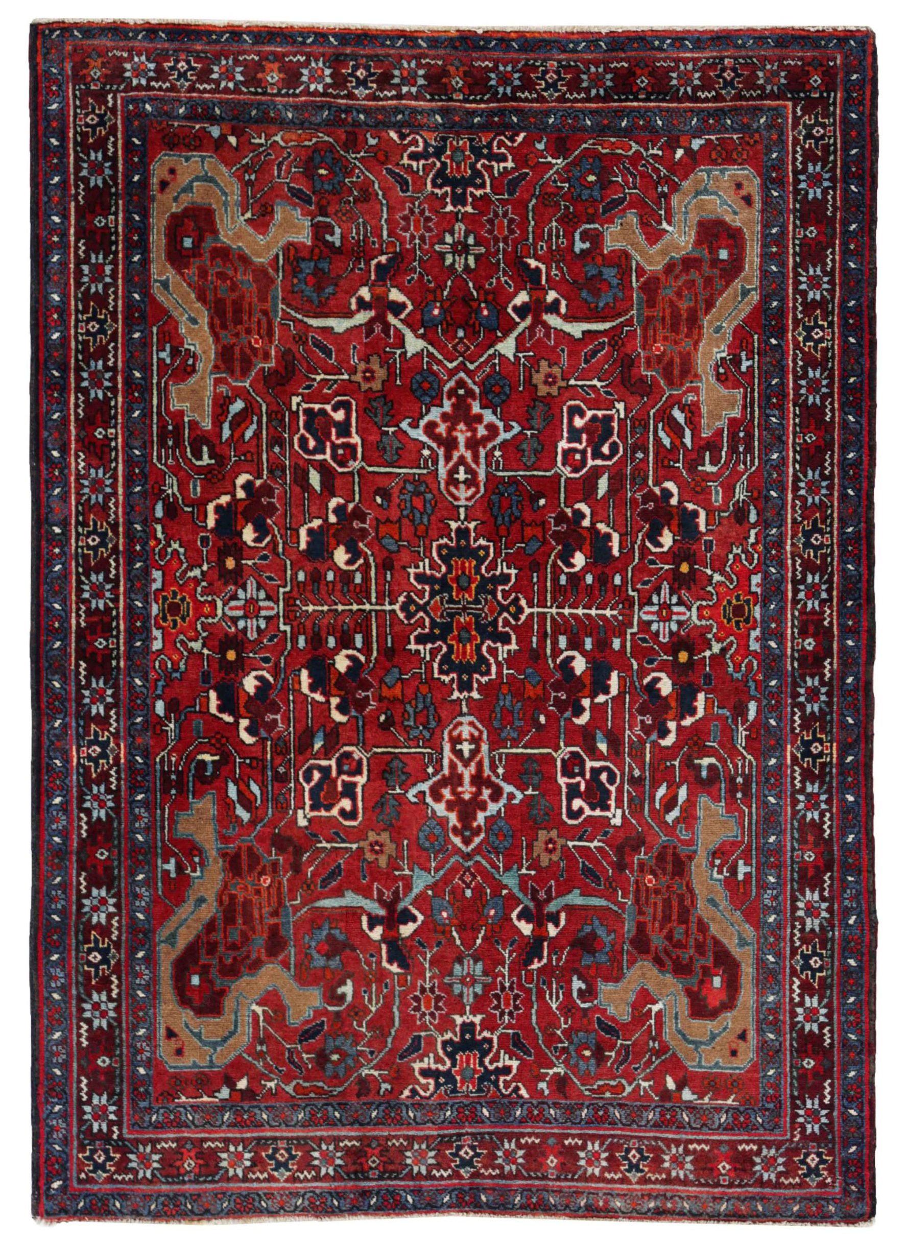 Thumbnail 6 for Antique Persian Heriz Traditional Rug 91276