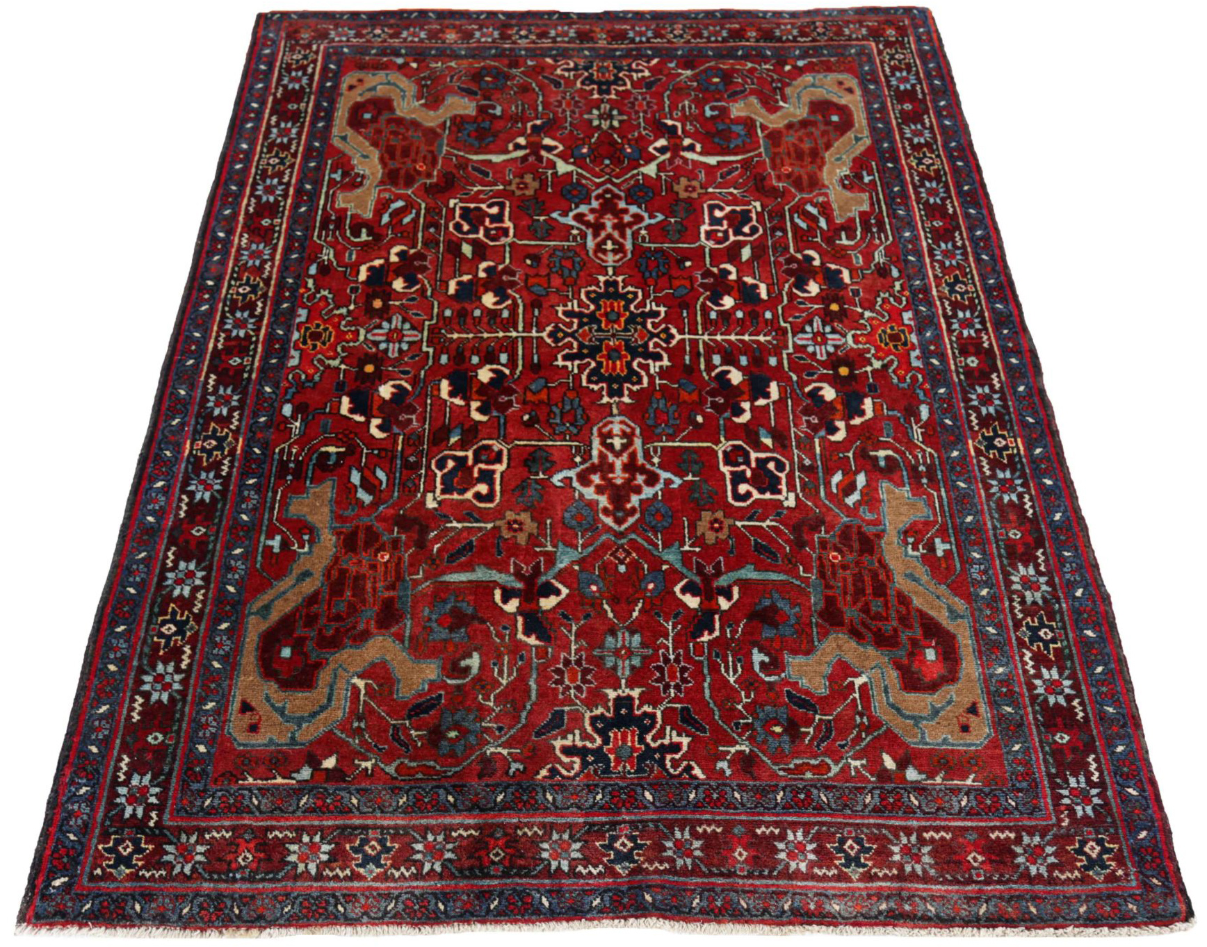 Thumbnail 3 for Antique Persian Heriz Traditional Rug 91276