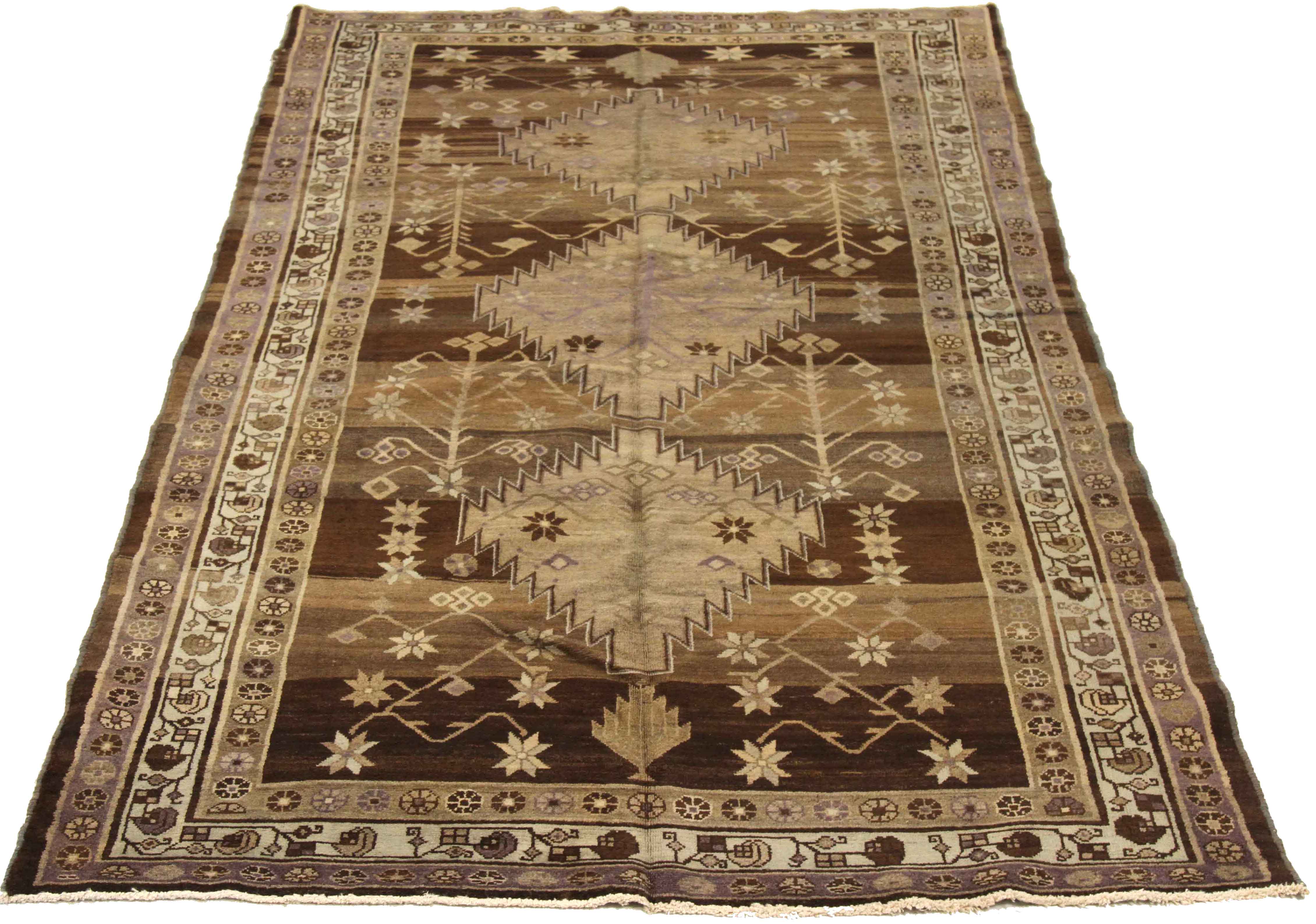 Thumbnail 3 for Antique Persian Varamin Traditional Rug 74123