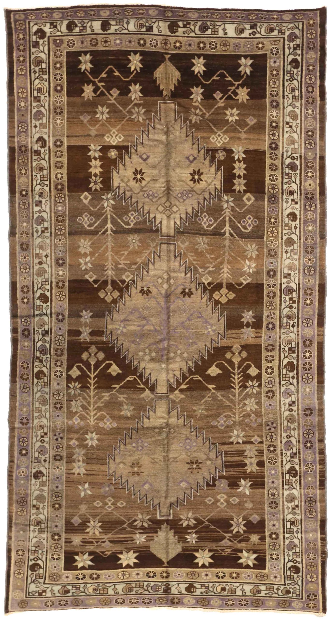 Thumbnail 4 for Antique Persian Varamin Traditional Rug 74123