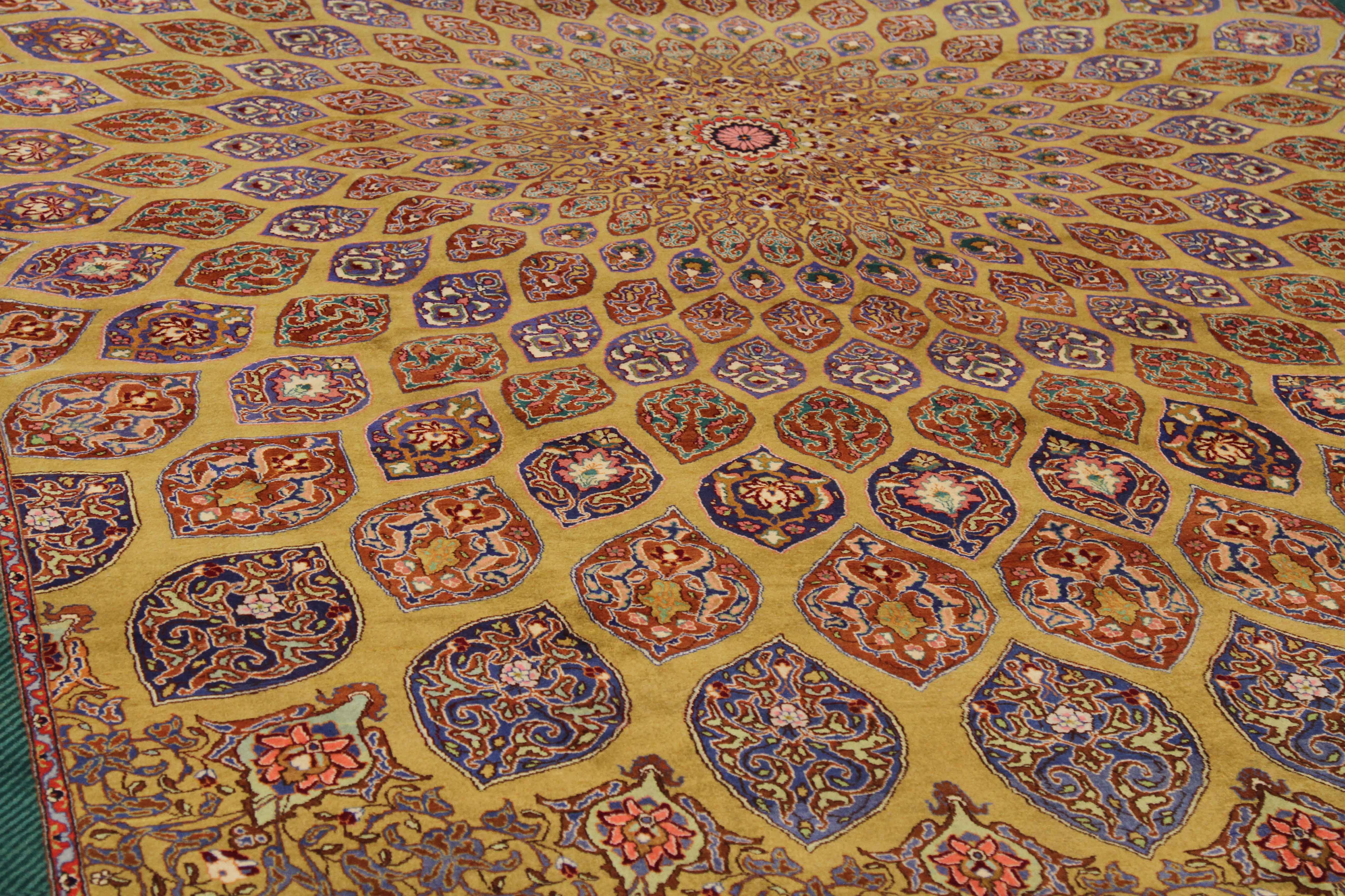 Thumbnail 9 for Antique Persian Tabriz Traditional Rug 69543