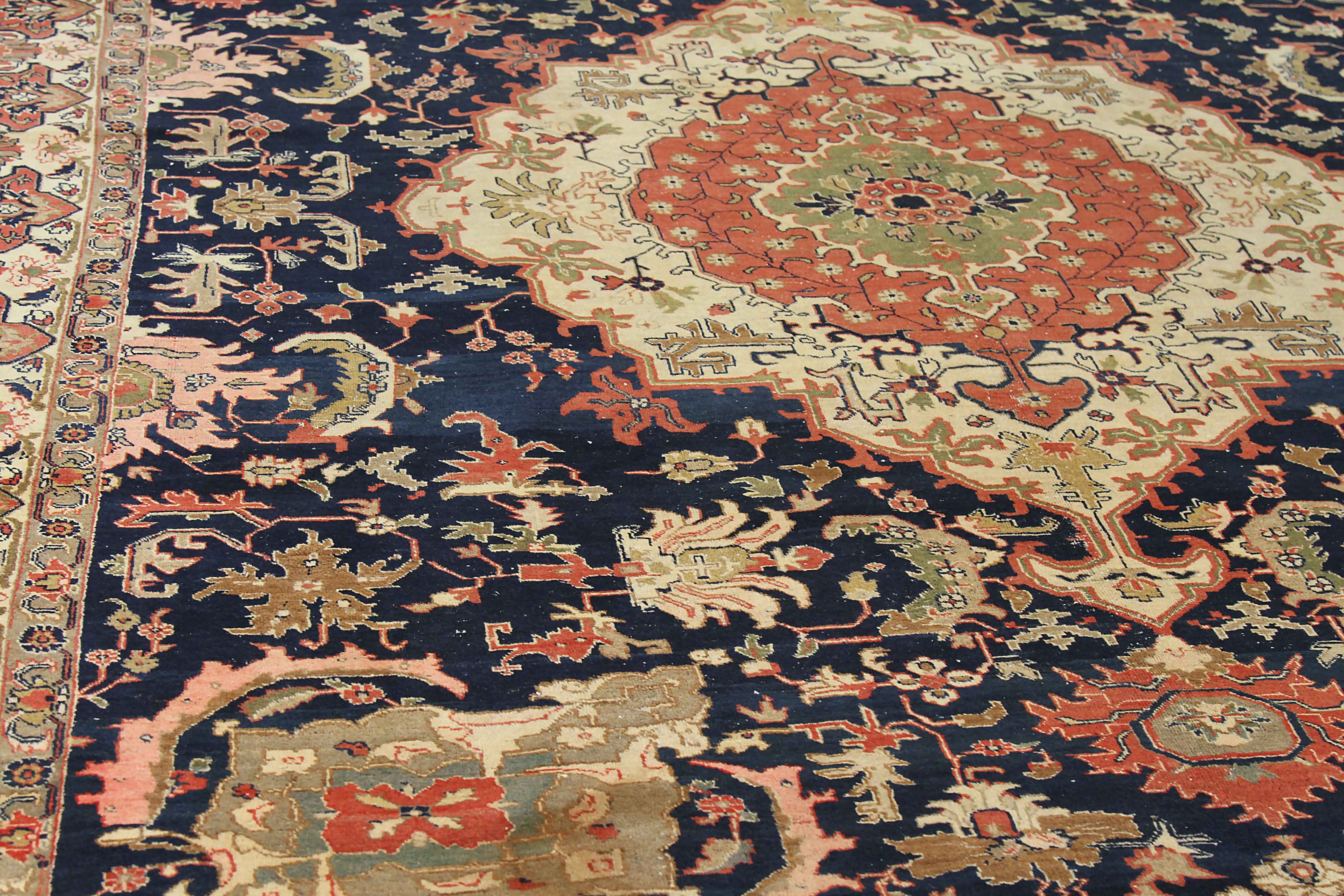 Thumbnail 7 for Antique Persian Tabriz Traditional Rug 69608