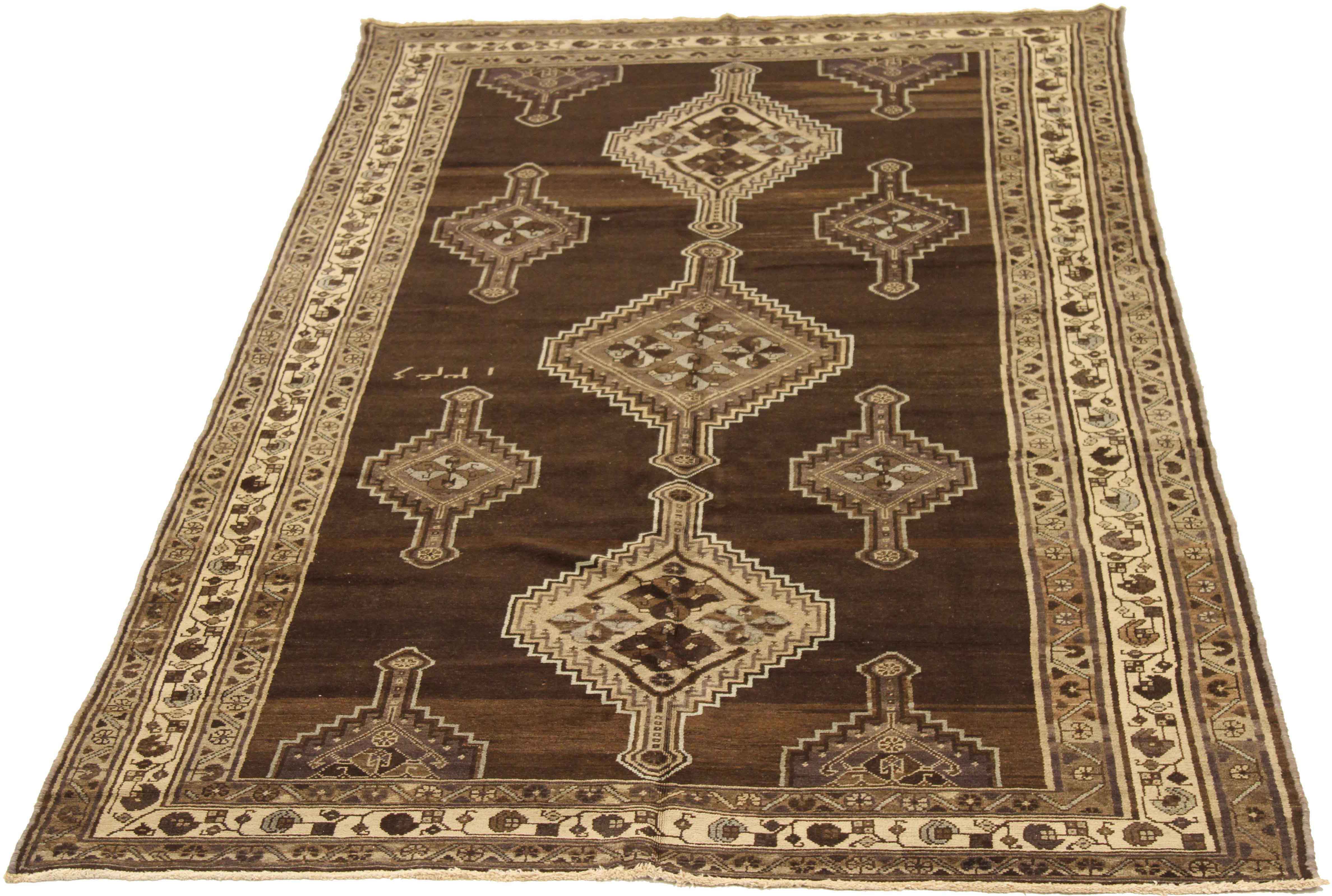 Thumbnail 3 for Antique Persian Varamin Traditional Rug 74128