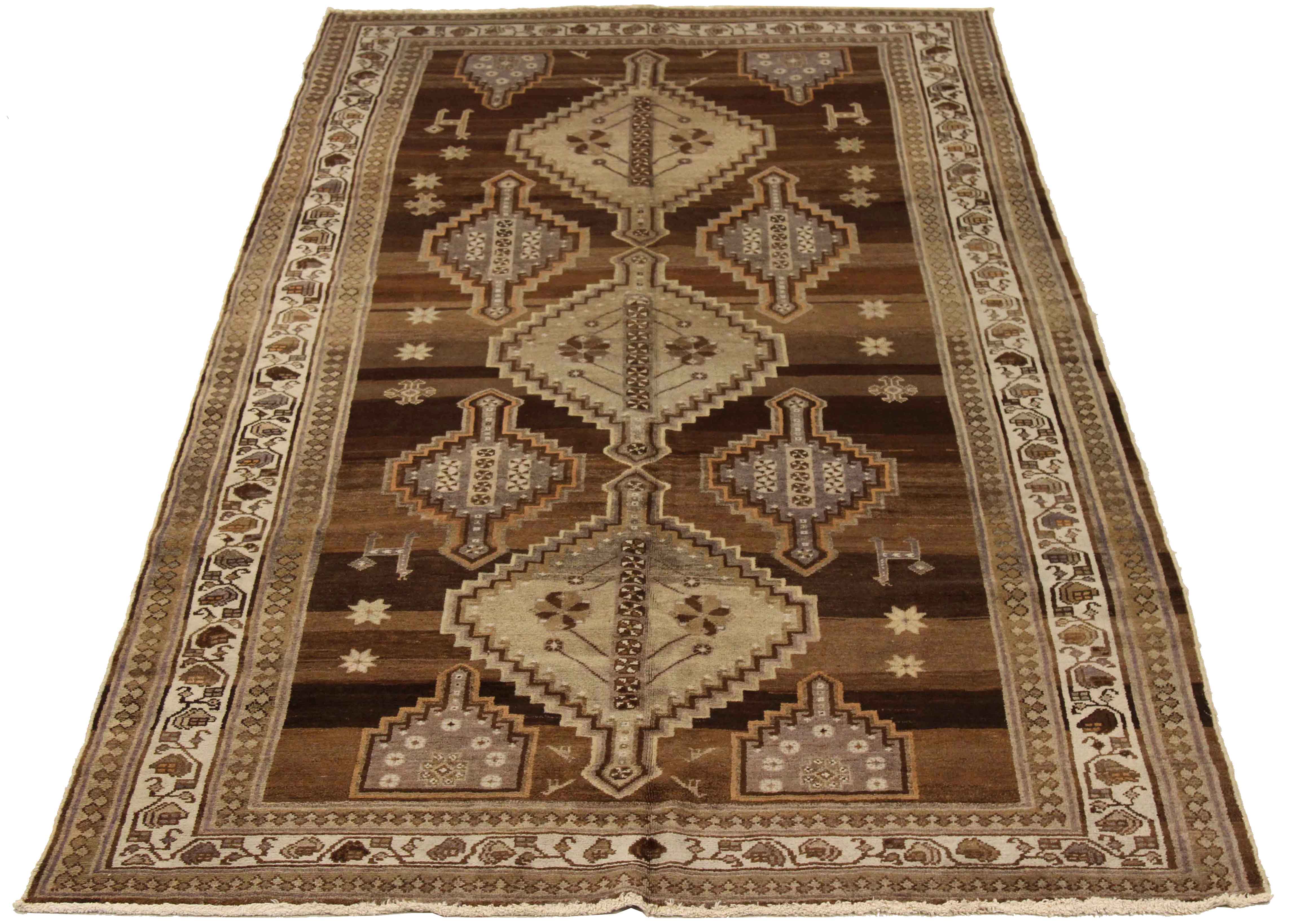 Thumbnail 4 for Antique Persian Varamin Traditional Rug 74120