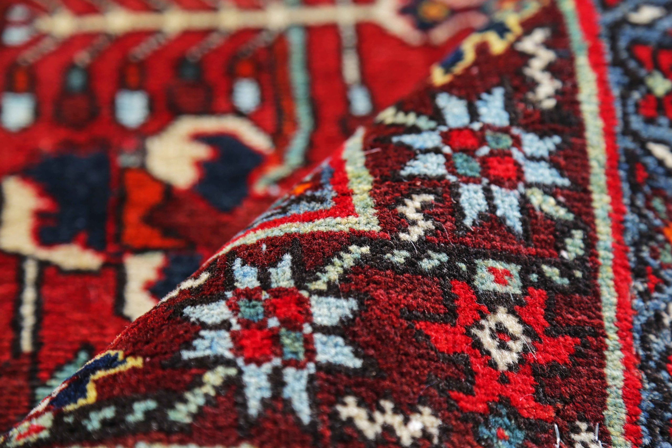 Thumbnail 7 for Antique Persian Heriz Traditional Rug 91215