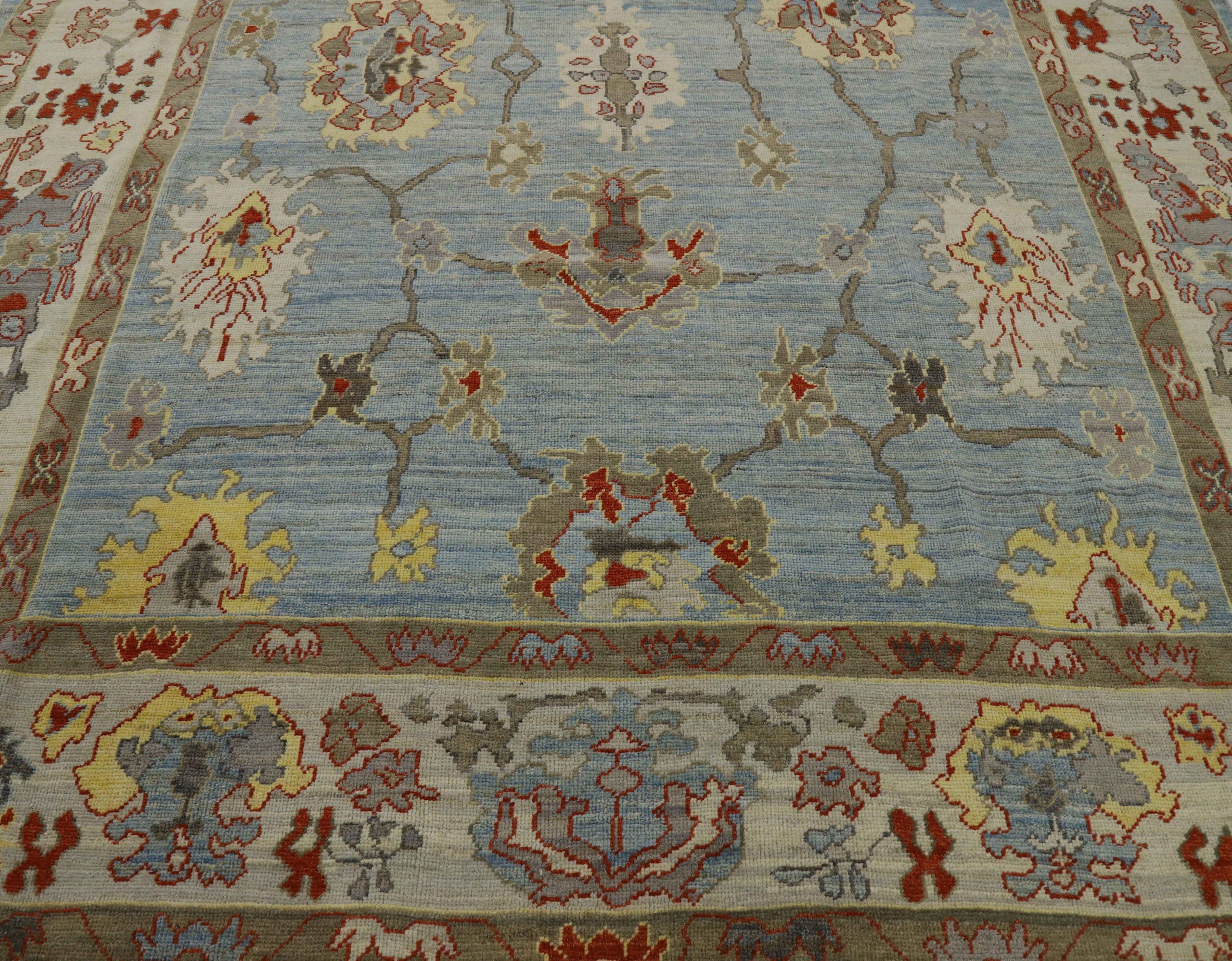 Thumbnail 8 for Turkey Oushak Tribal Rug 90719