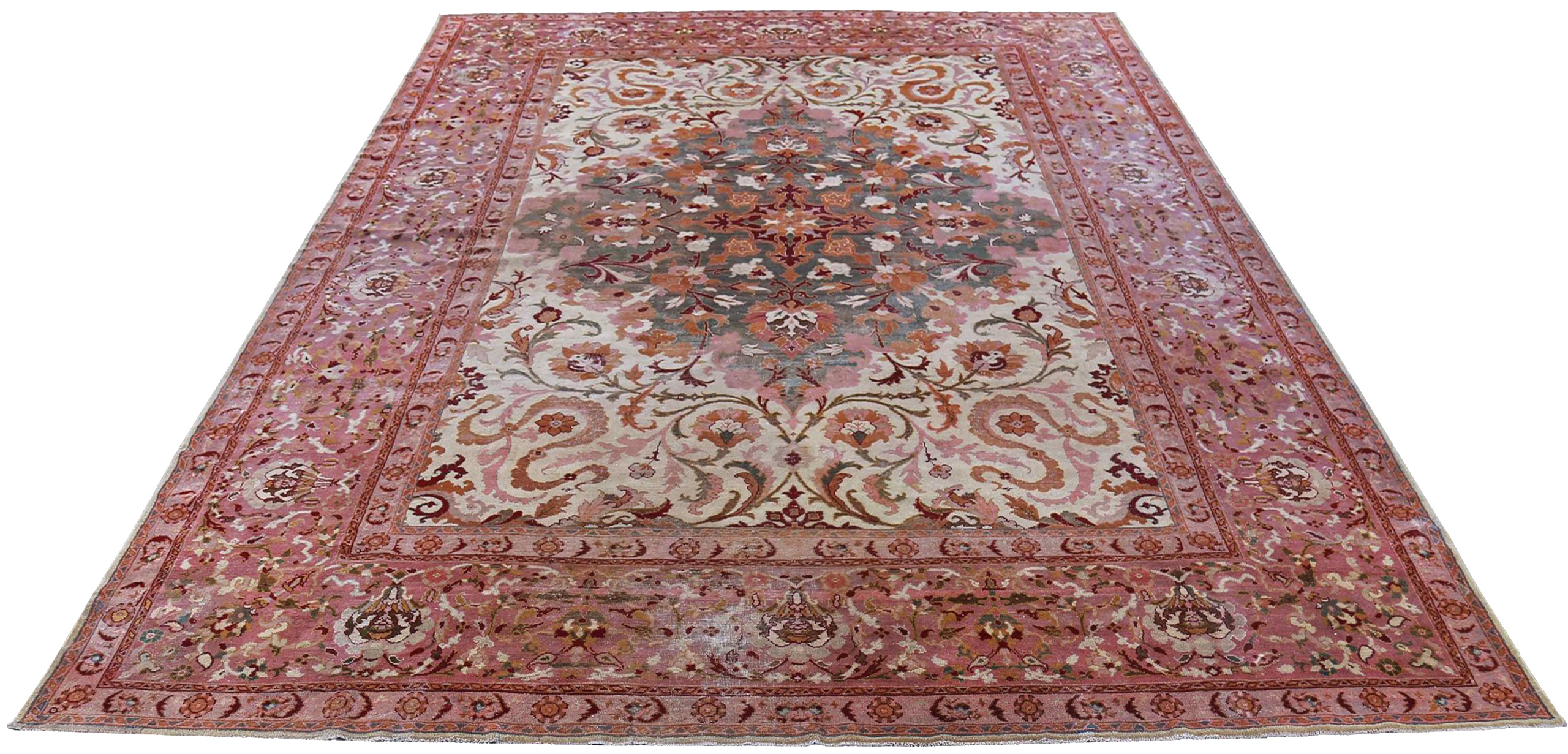 Thumbnail 5 for Antique Persian Agra Traditional Rug 91150