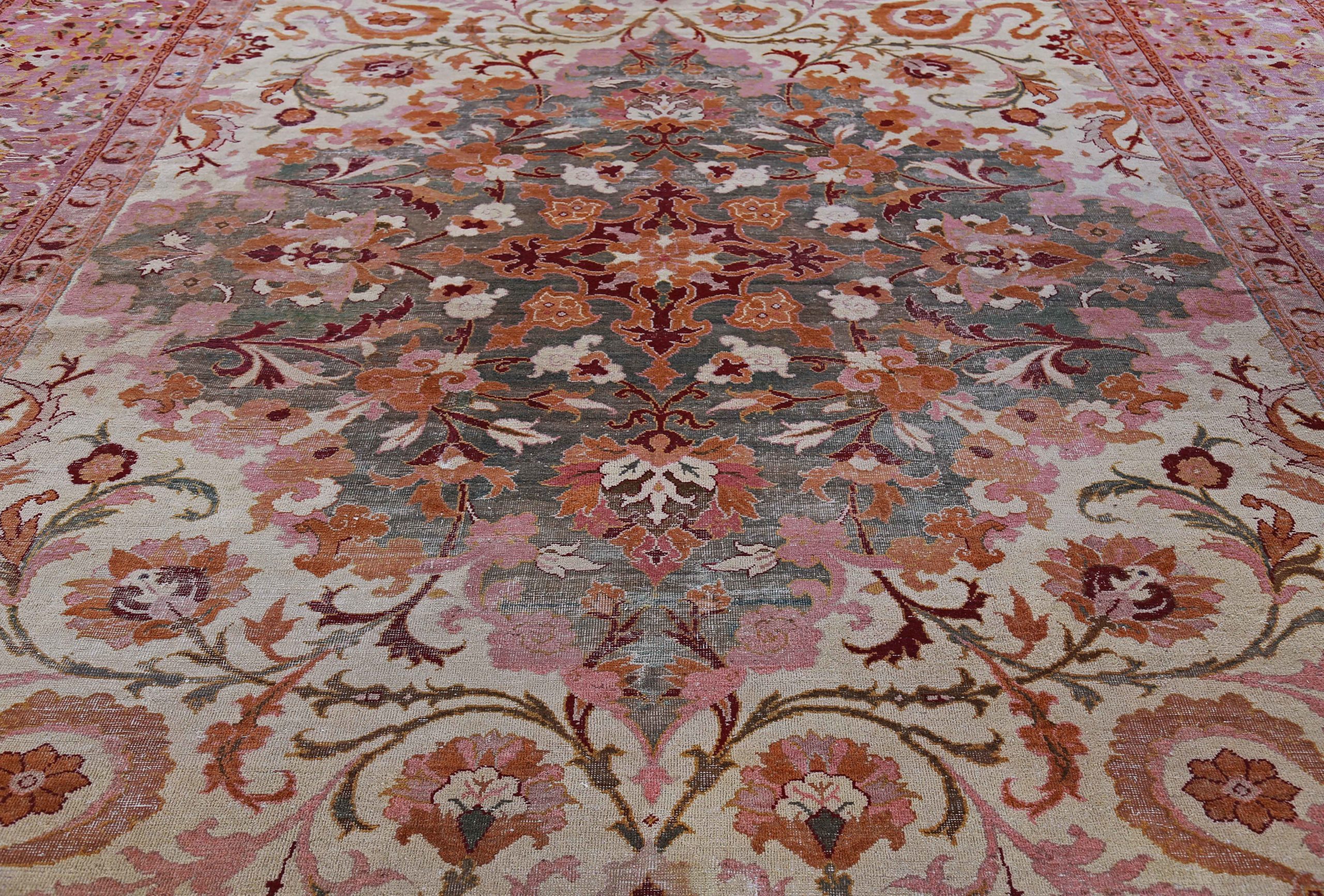 Thumbnail 4 for Antique Persian Agra Traditional Rug 91150