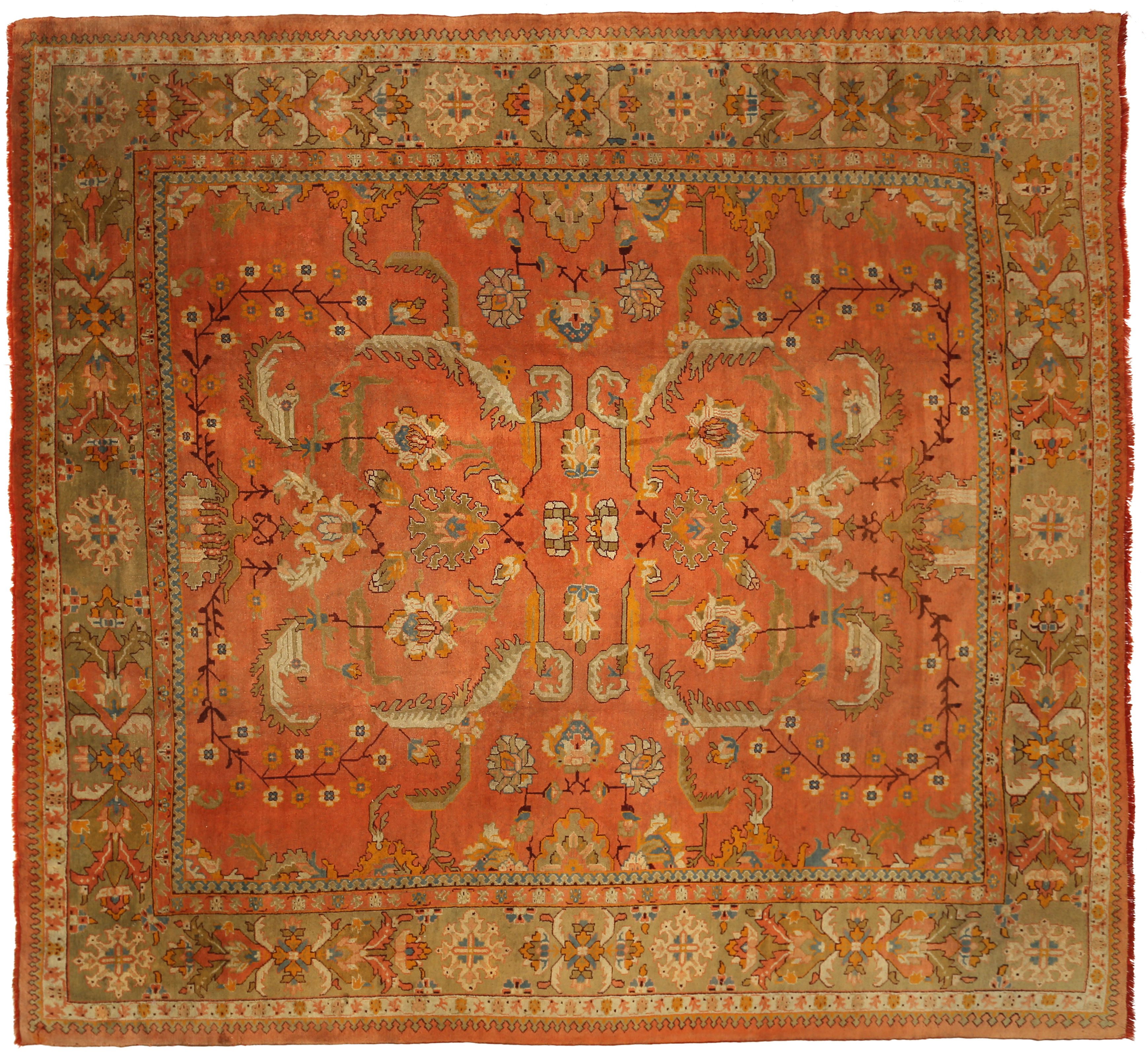 Thumbnail 2 for Antique Turkey Oushak Traditional Rug 92435