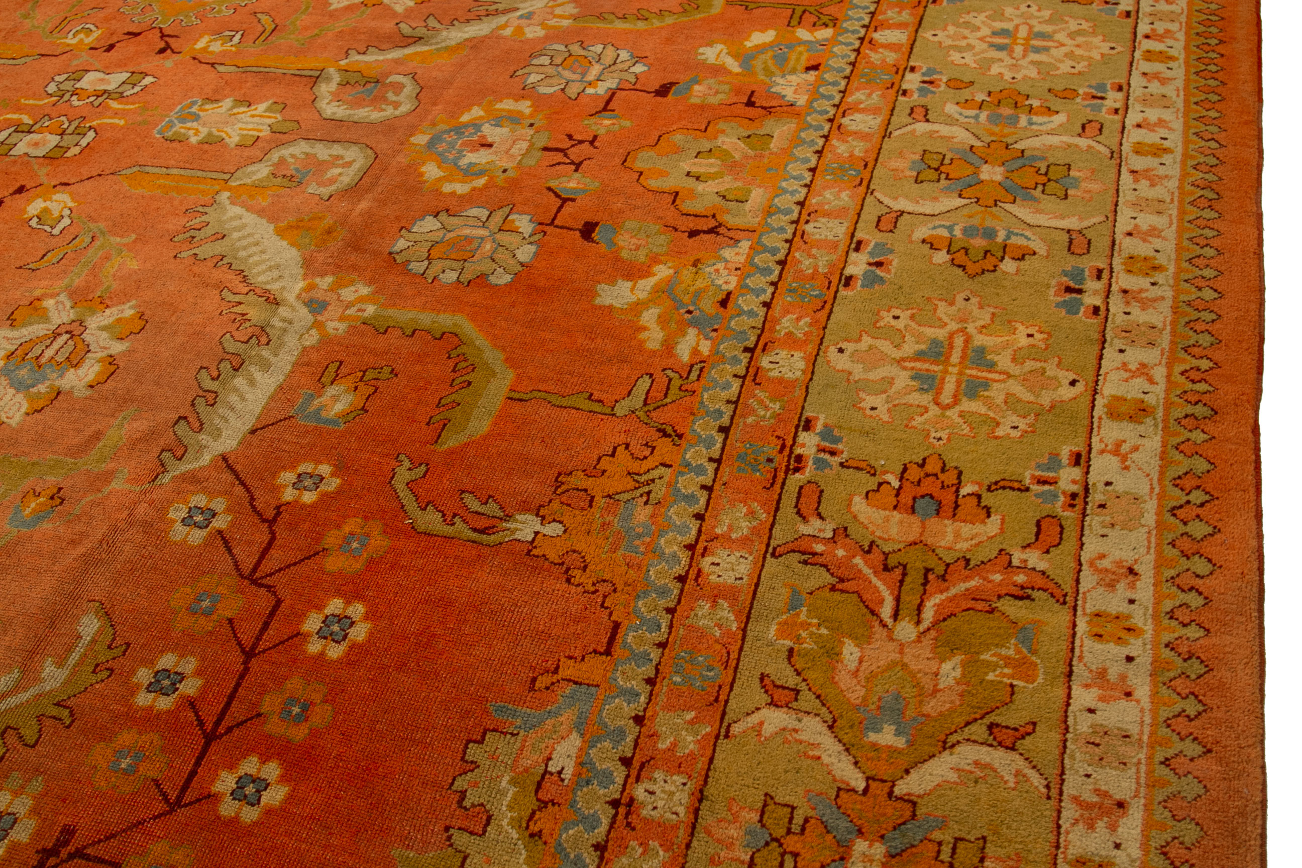 Thumbnail 4 for Antique Turkey Oushak Traditional Rug 92435