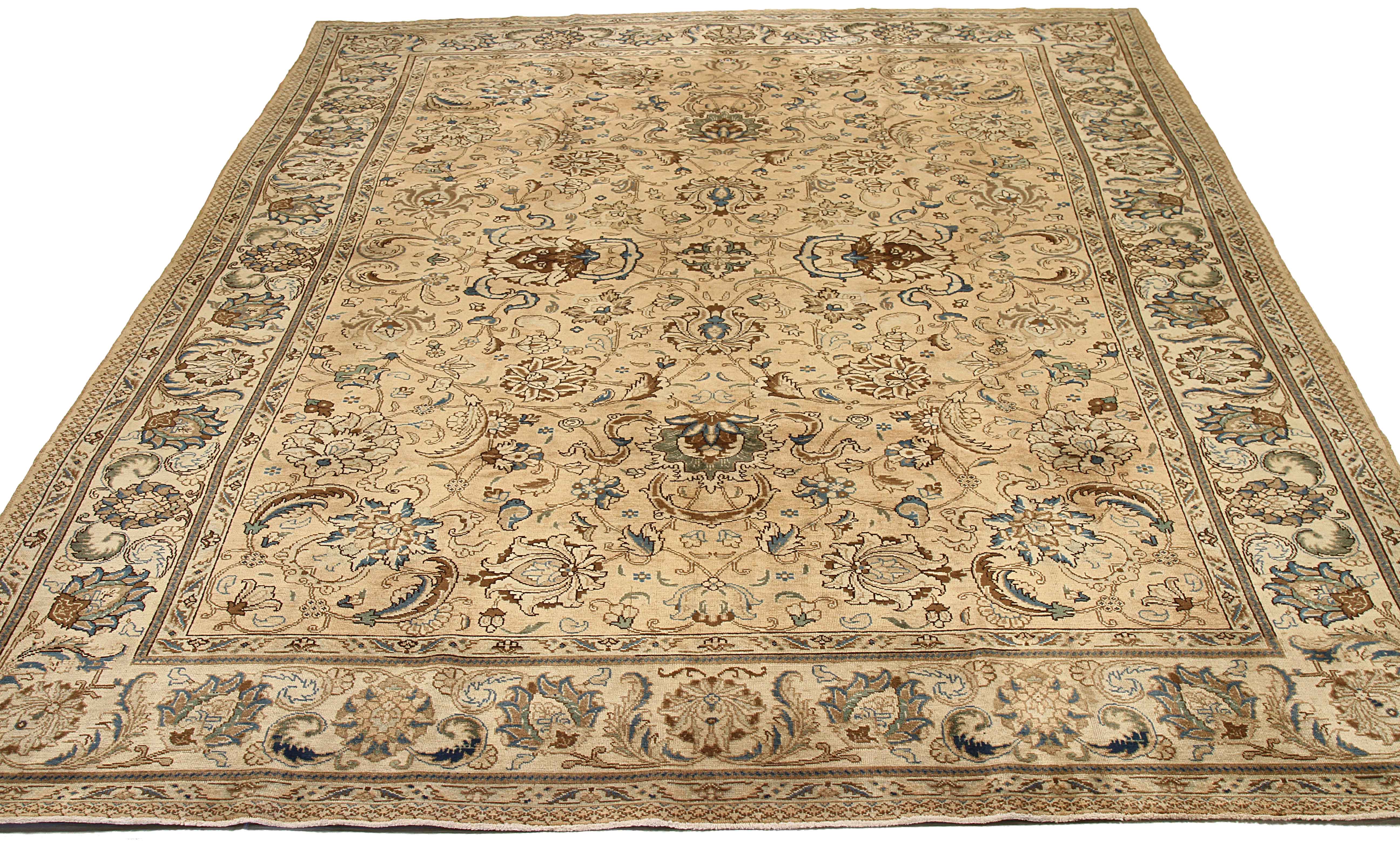 Thumbnail 4 for Antique Persian Tabriz Transitional Rug 16202