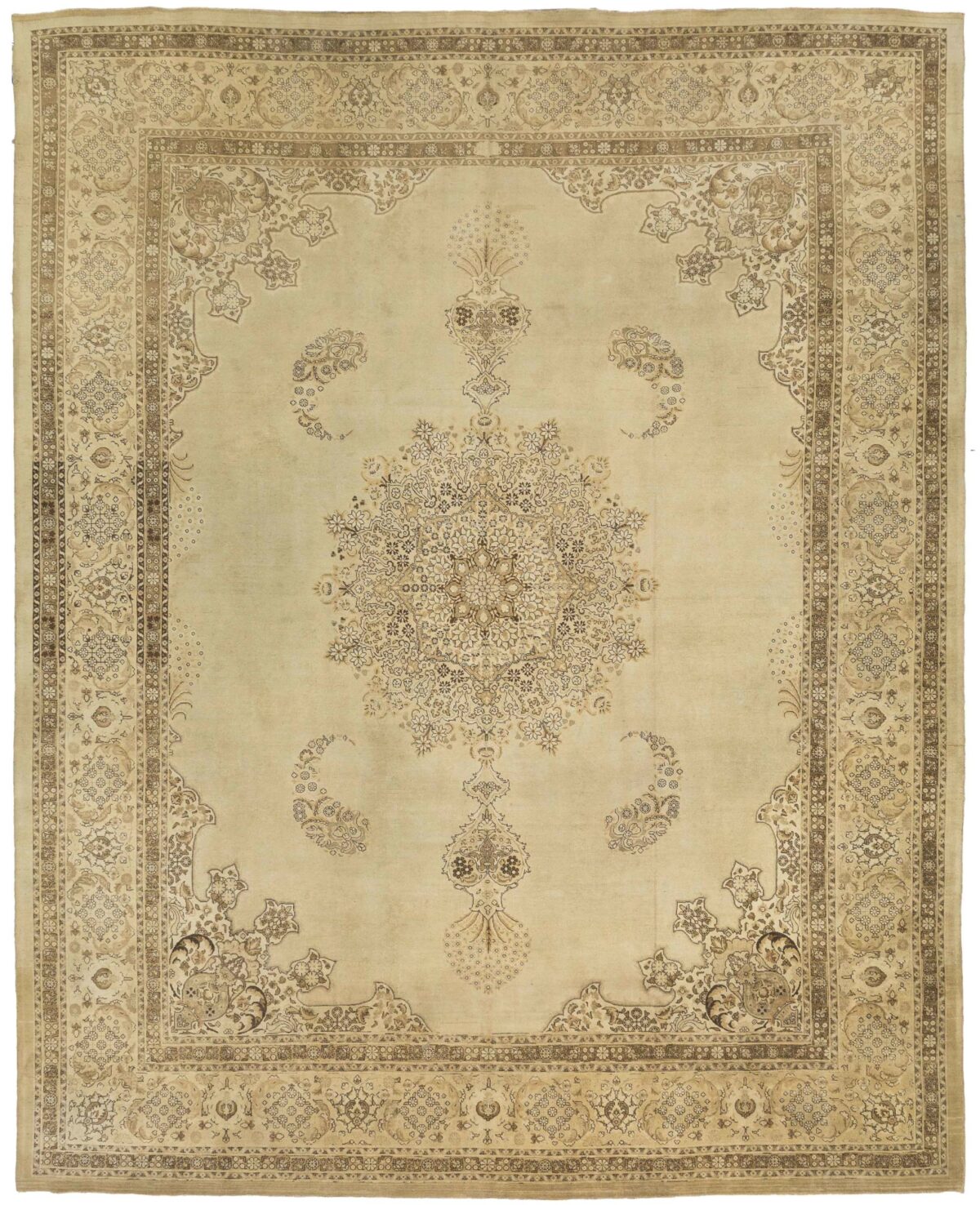 Thumbnail 10 for Antique Persian Tabriz Transitional Rug 16199