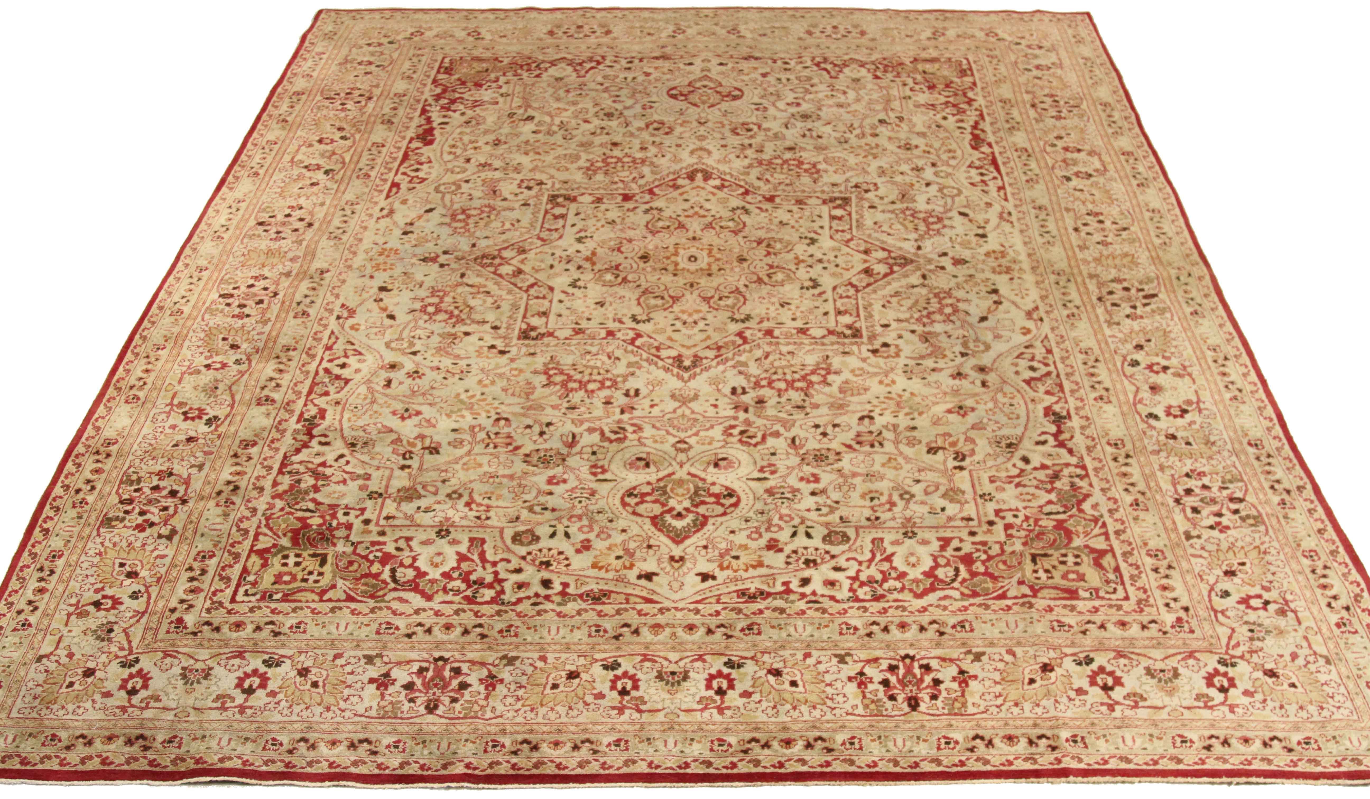 Thumbnail 13 for Antique Persian Mashad Transitional Rug 67137