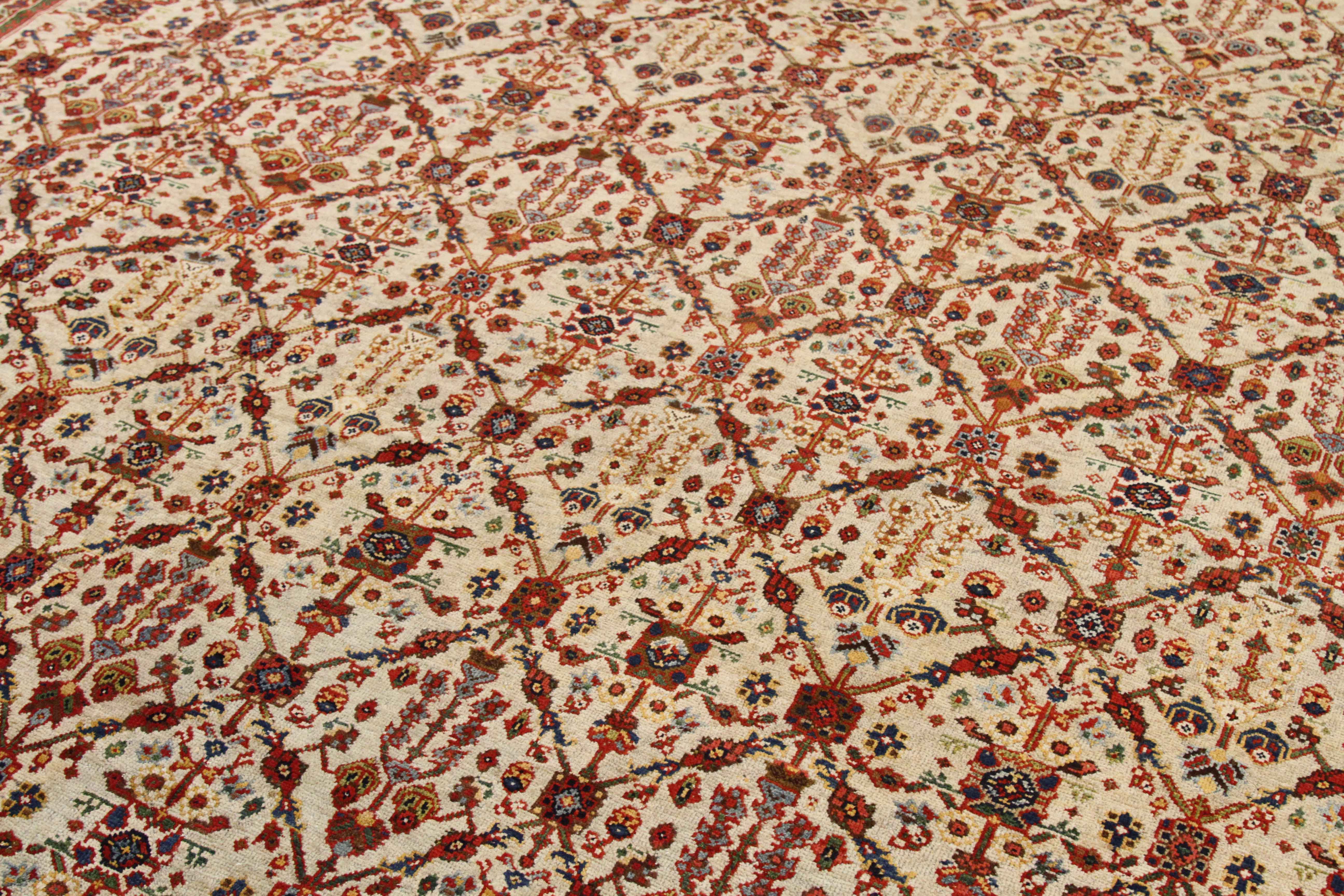 Thumbnail 2 for Antique Persian Meshkabad Traditional Rug 67863