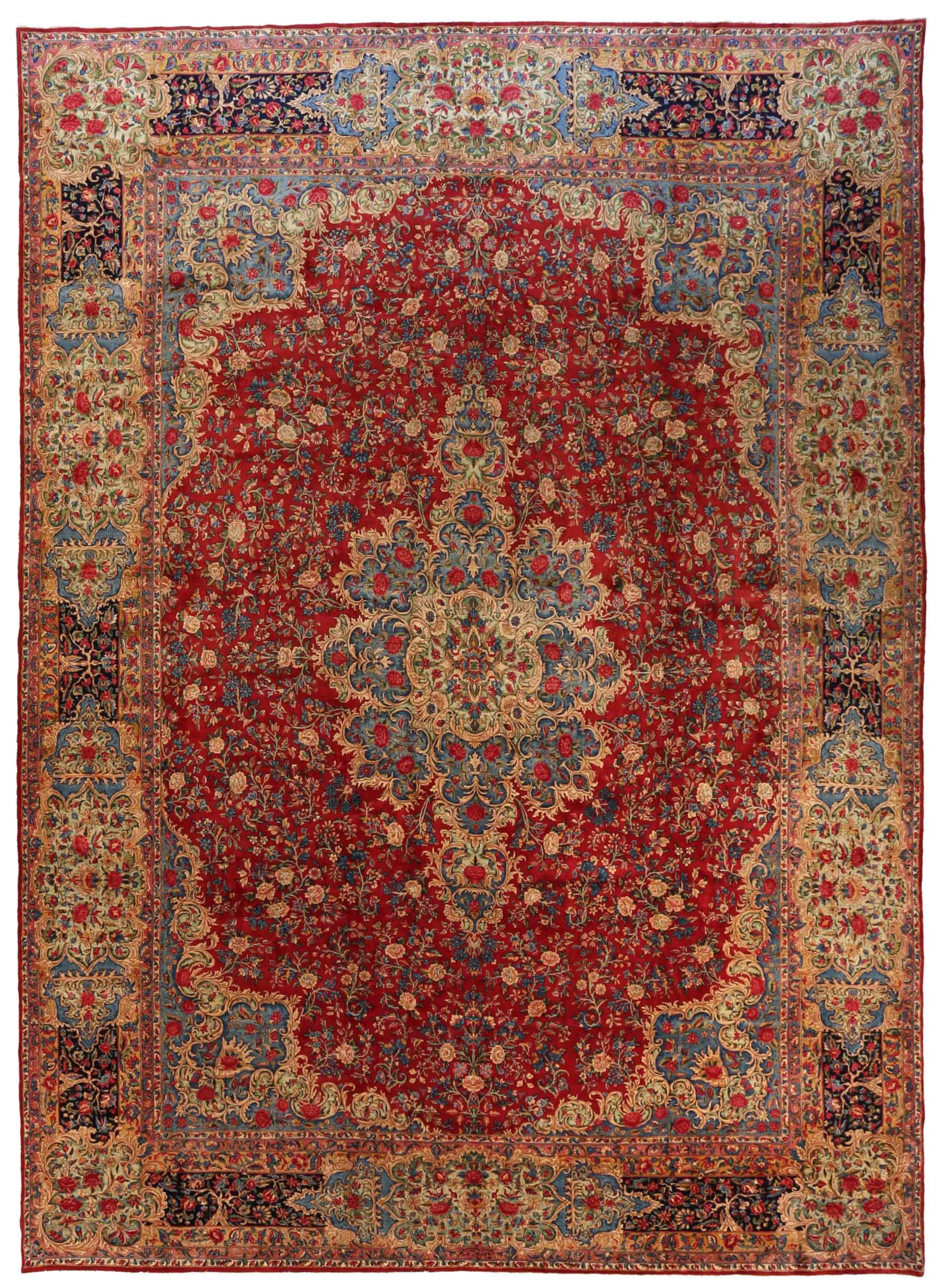 Thumbnail 3 for Antique Persian Kerman Traditional Rug 70049