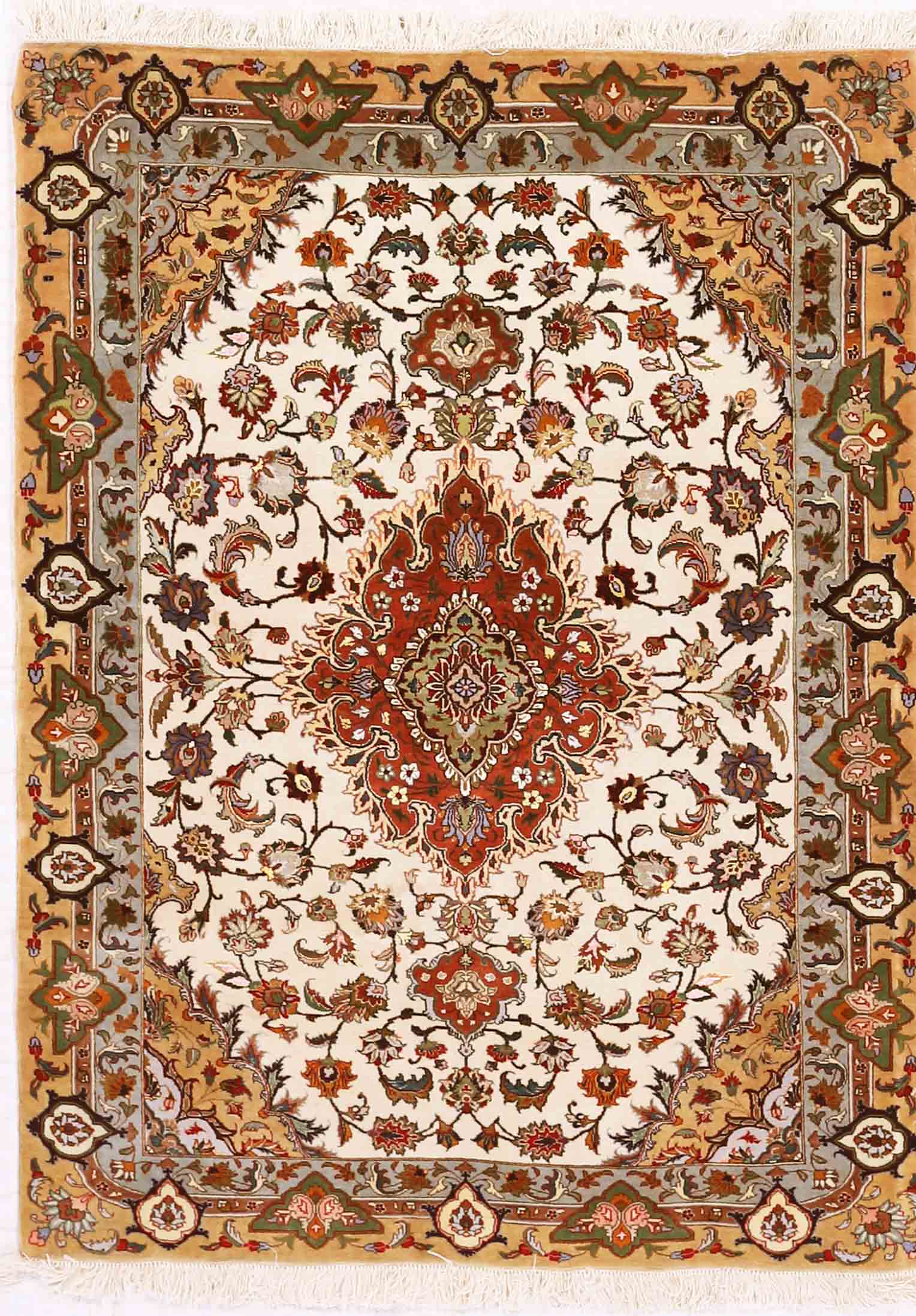 Thumbnail 14 for Antique Persian Tabriz Traditional Rug 70277