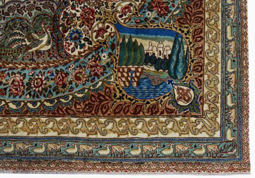 Thumbnail 2 for Antique Persian Tabriz Traditional Rug 91576