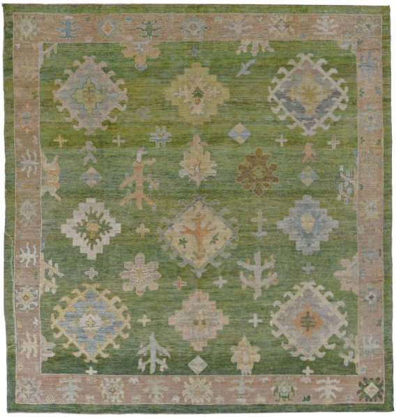 Thumbnail 2 for Turkey Oushak Tribal Rug 90939