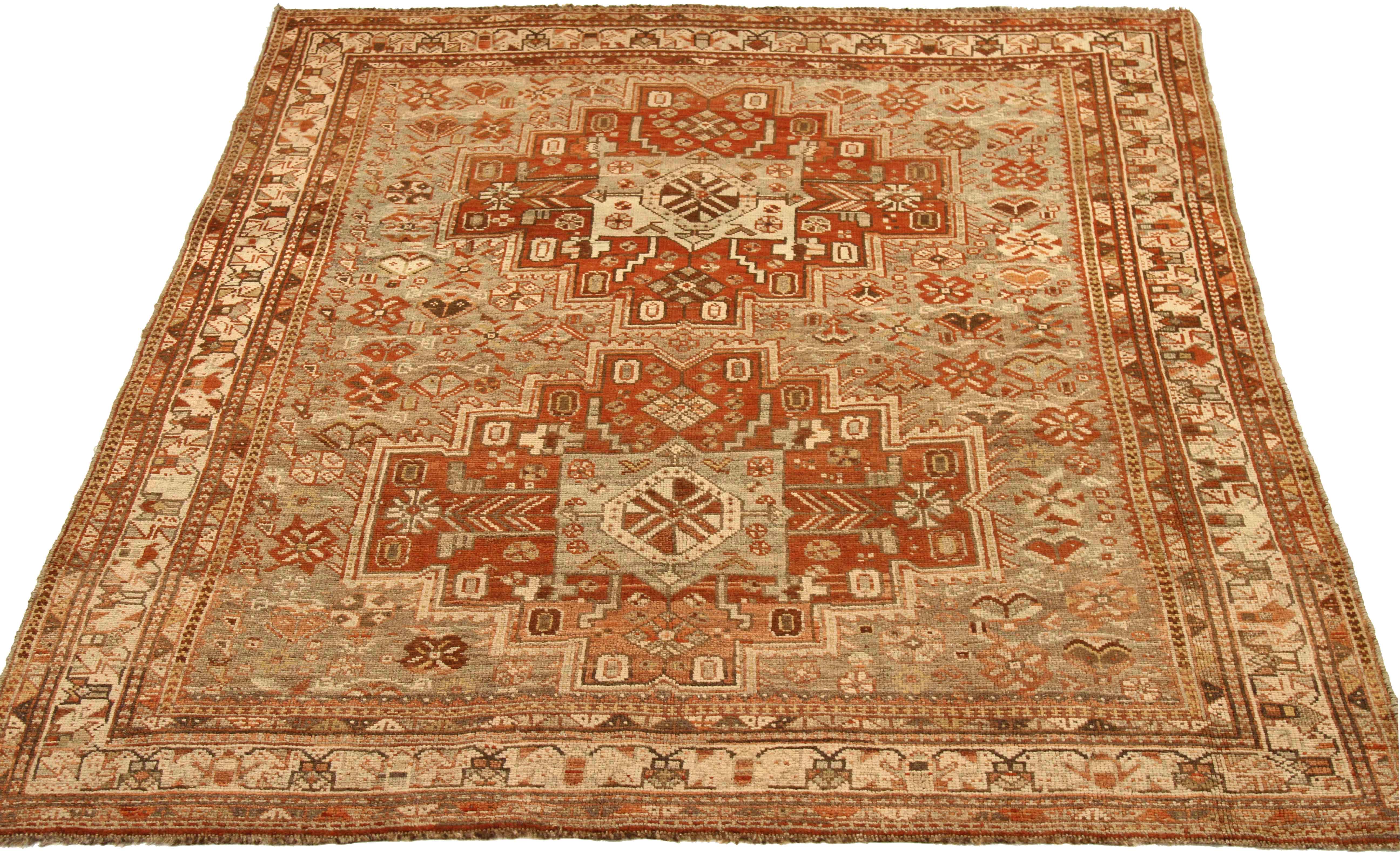 Thumbnail 2 for Antique Persian Shiraz Traditional Rug 75472