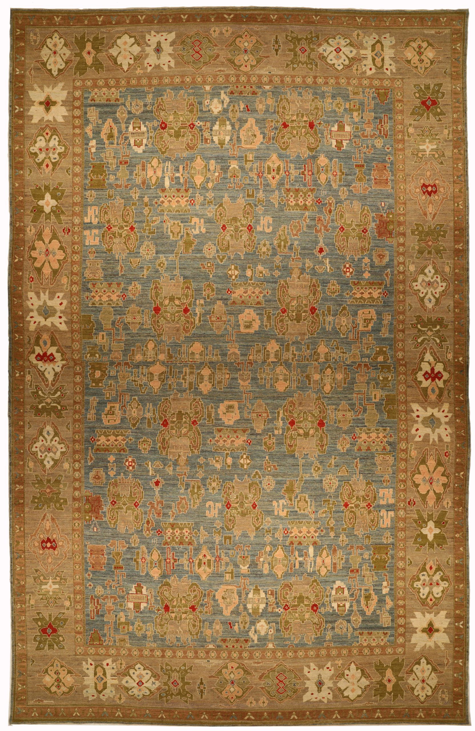 Thumbnail 8 for Antique Persian Oushak Traditional Rug 89710