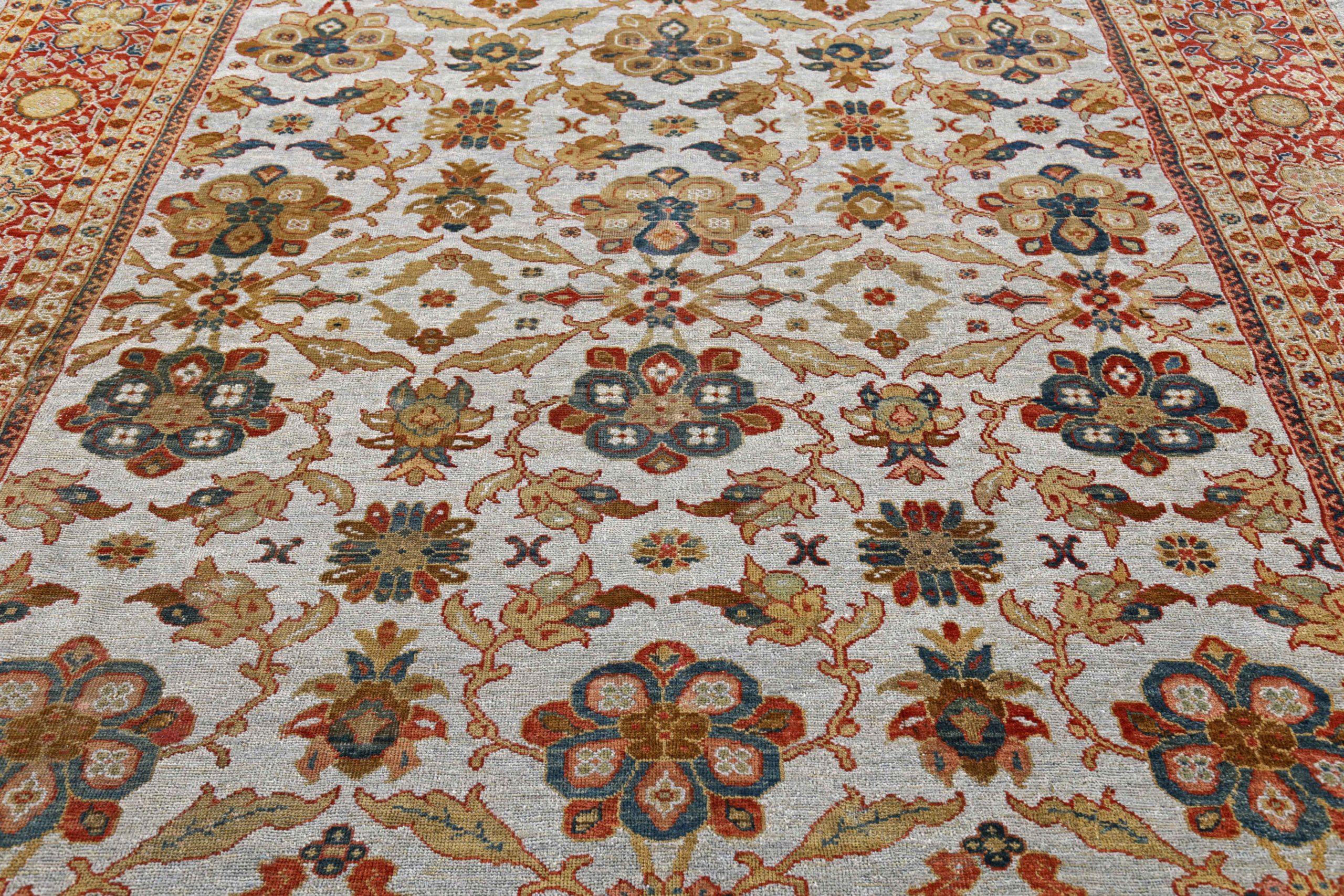 Thumbnail 3 for Antique Persian Sultanabad Traditional Rug 91476