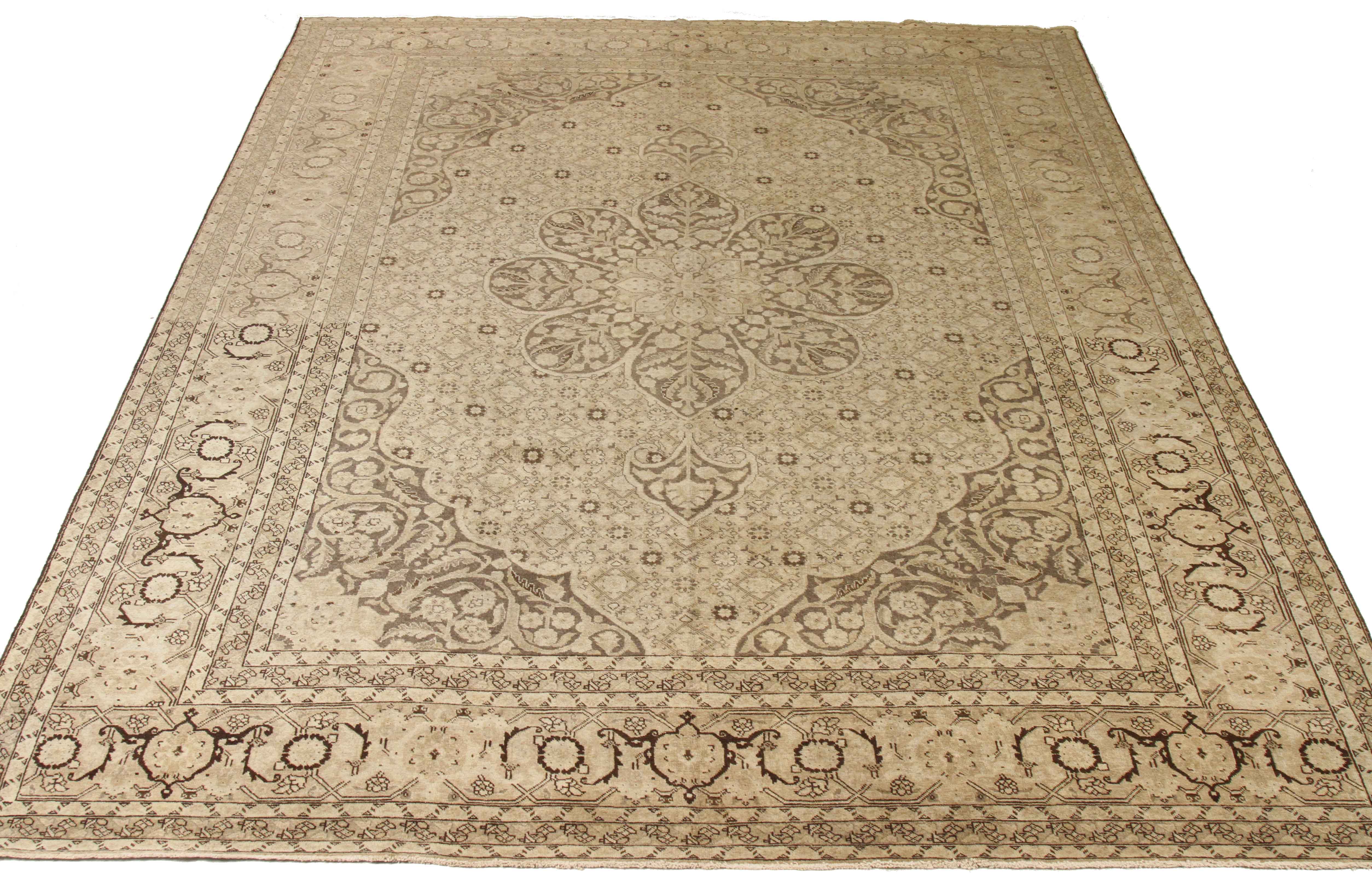 Thumbnail 4 for Antique Persian Tabriz Transitional Rug 16319