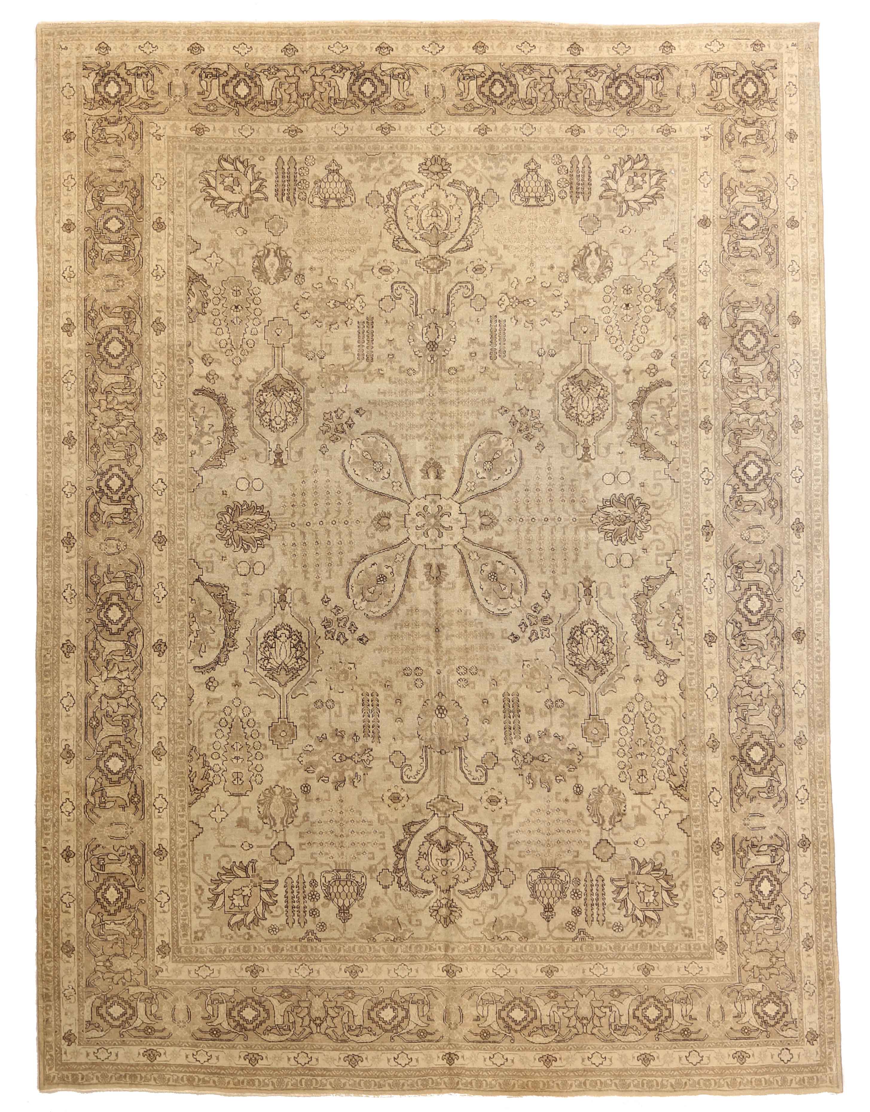 Thumbnail 13 for Antique Persian Tabriz Transitional Rug 16296