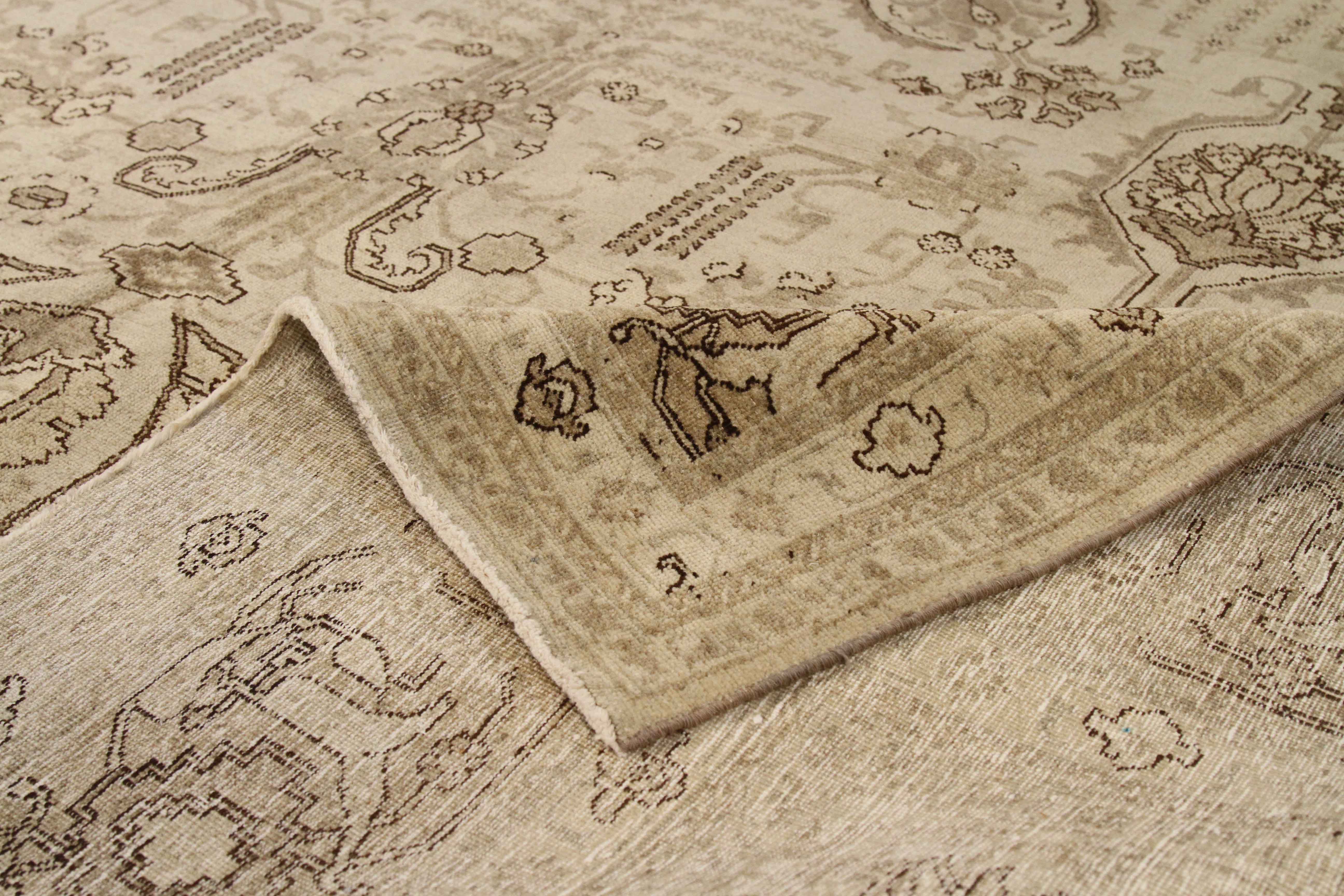 Thumbnail 8 for Antique Persian Tabriz Transitional Rug 16296