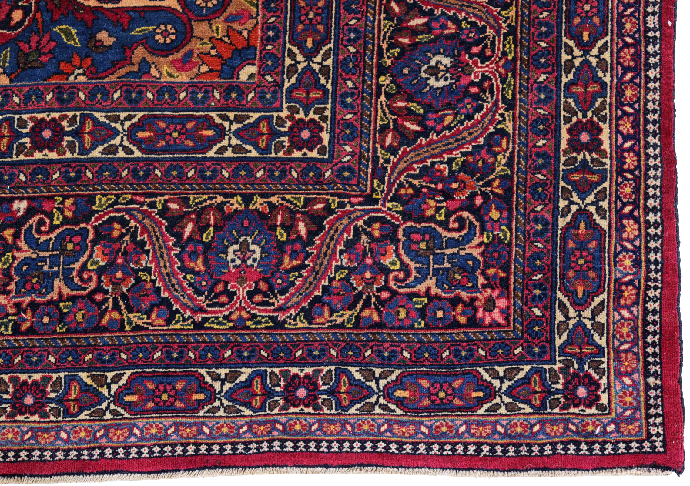 Thumbnail 2 for Antique Persian Mashad Traditional Rug 91504