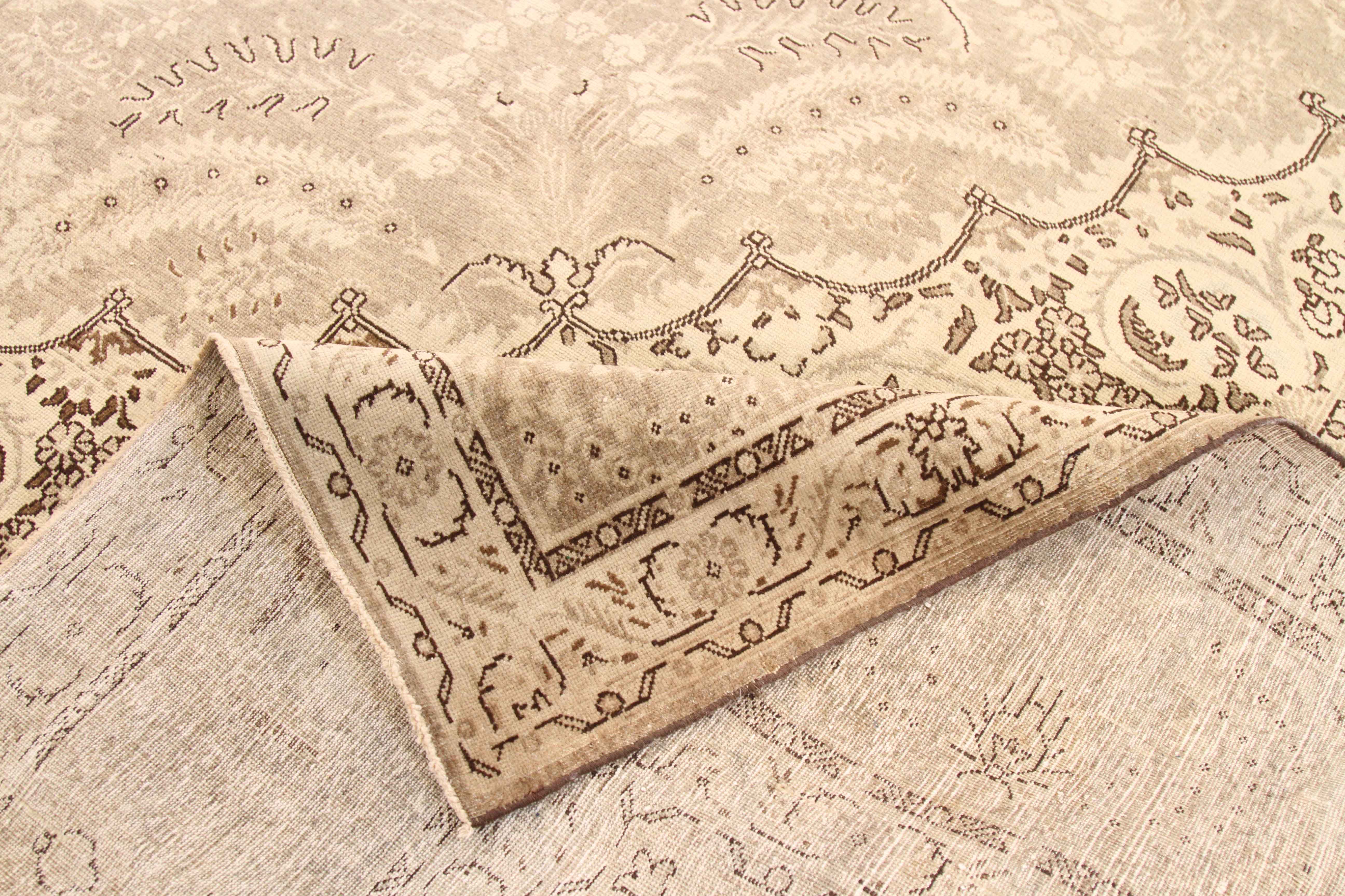 Thumbnail 3 for Antique Persian Tabriz Transitional Rug 16363