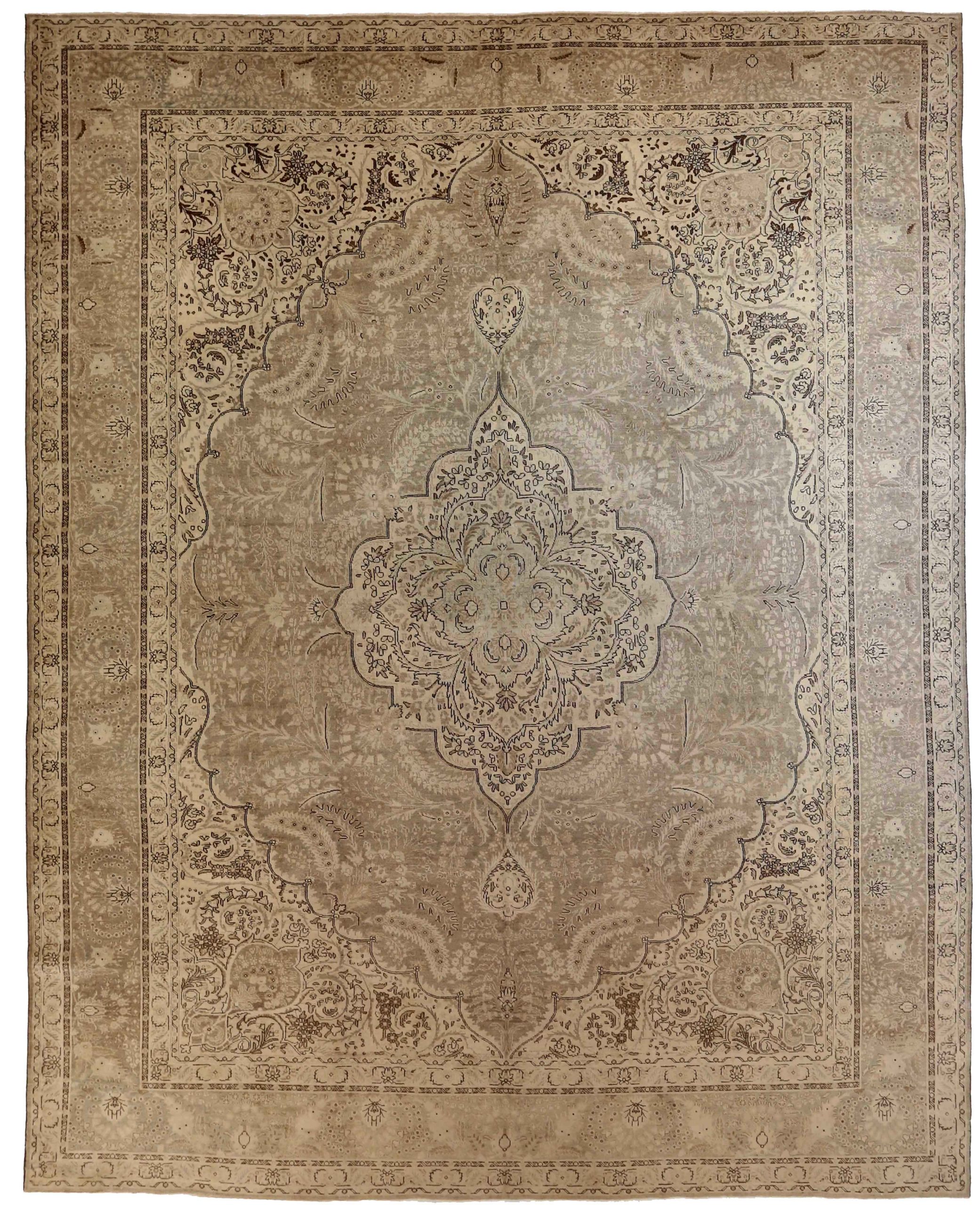 Thumbnail 4 for Antique Persian Tabriz Transitional Rug 16363