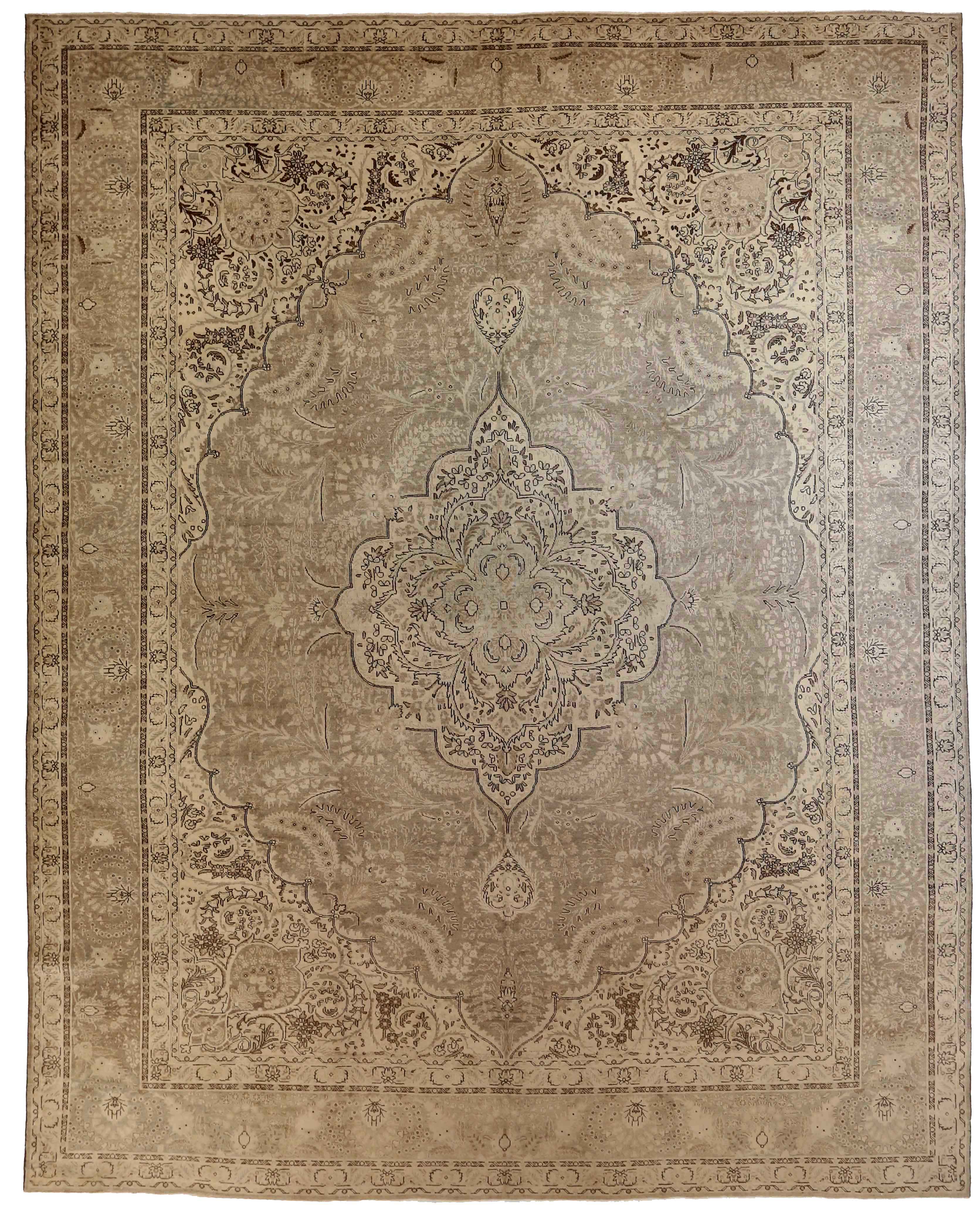 Thumbnail 9 for Antique Persian Tabriz Transitional Rug 16363
