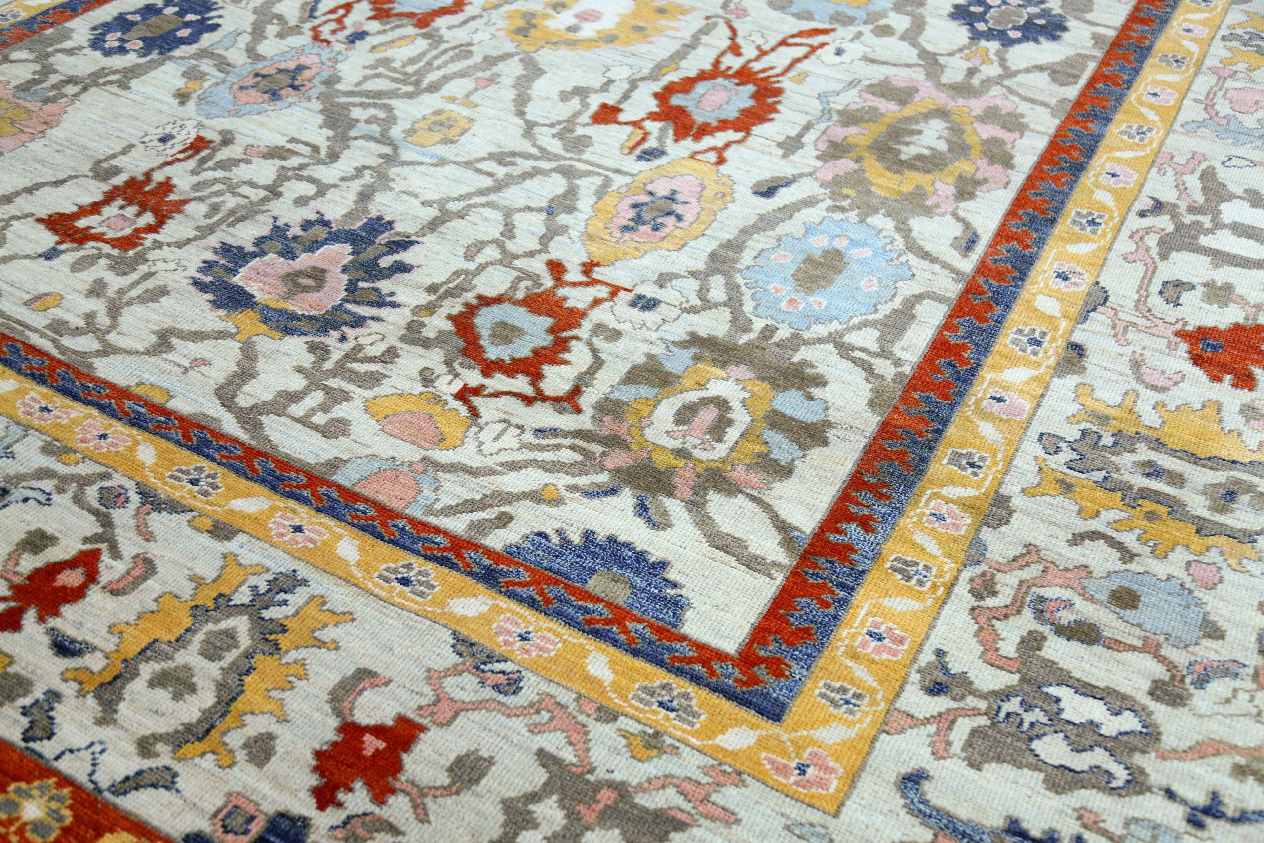 Thumbnail 11 for Turkey Oushak Tribal Rug 90758