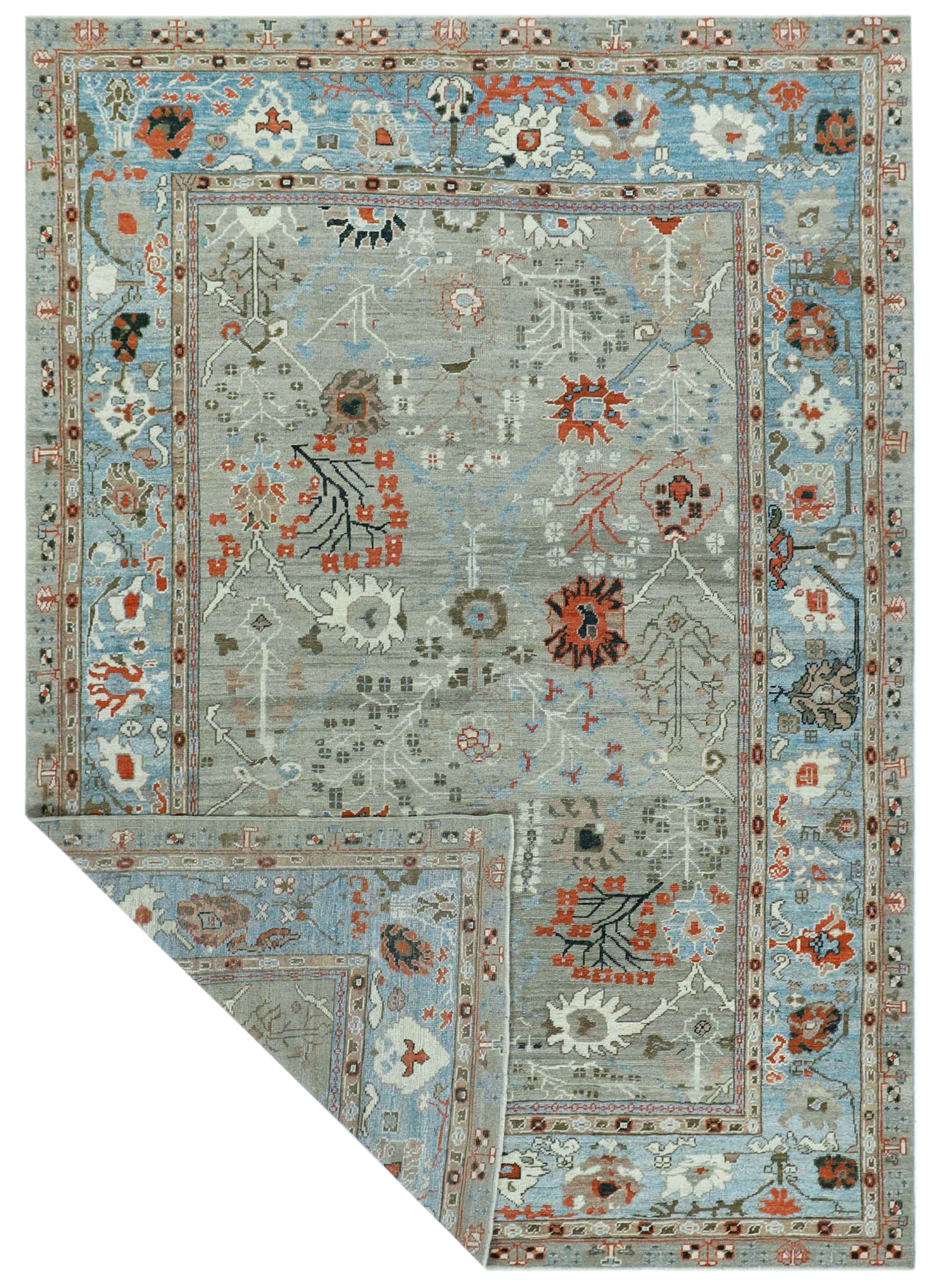 Thumbnail 3 for Turkey Oushak Tribal Rug 90748