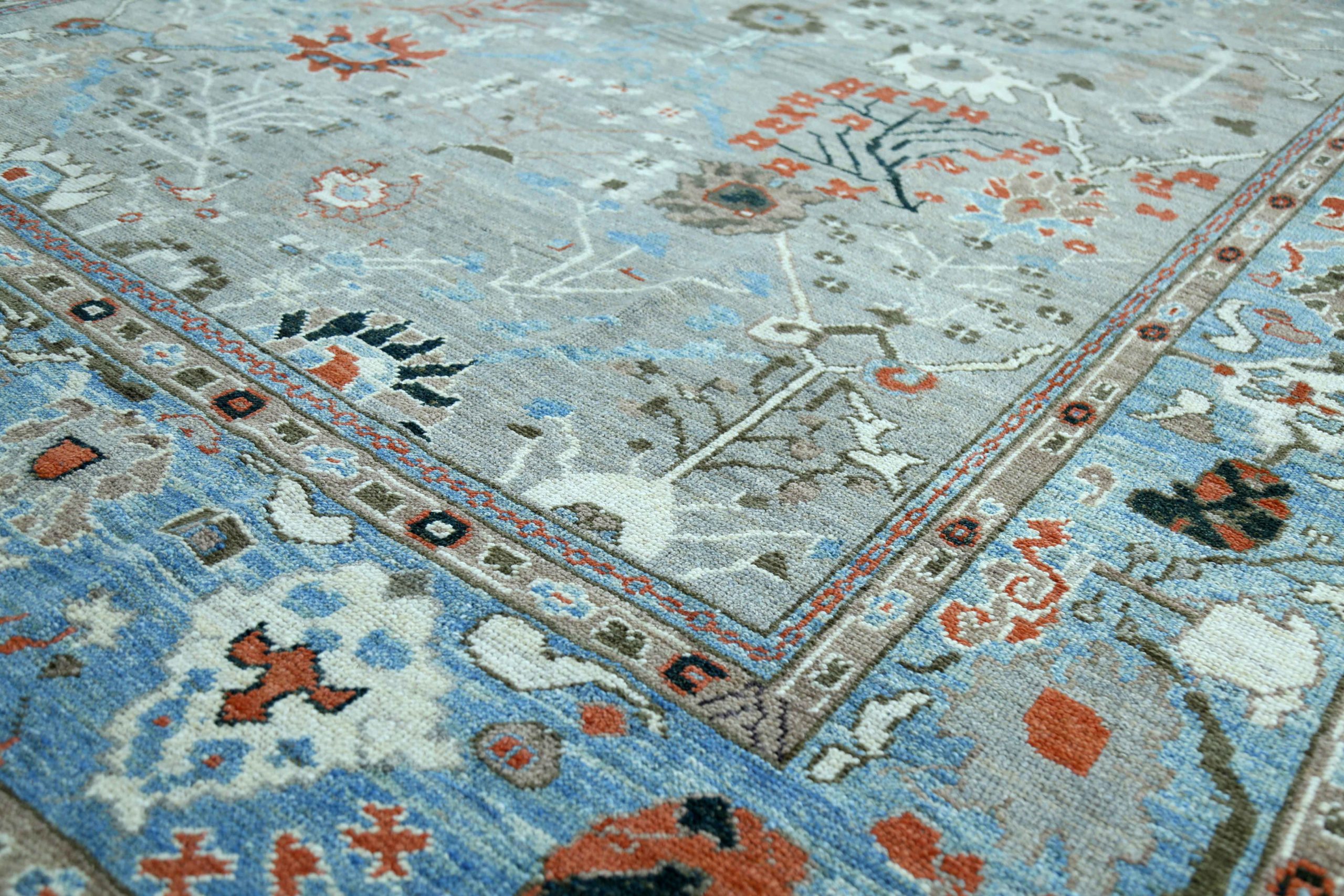 Thumbnail 15 for Turkey Oushak Tribal Rug 90748