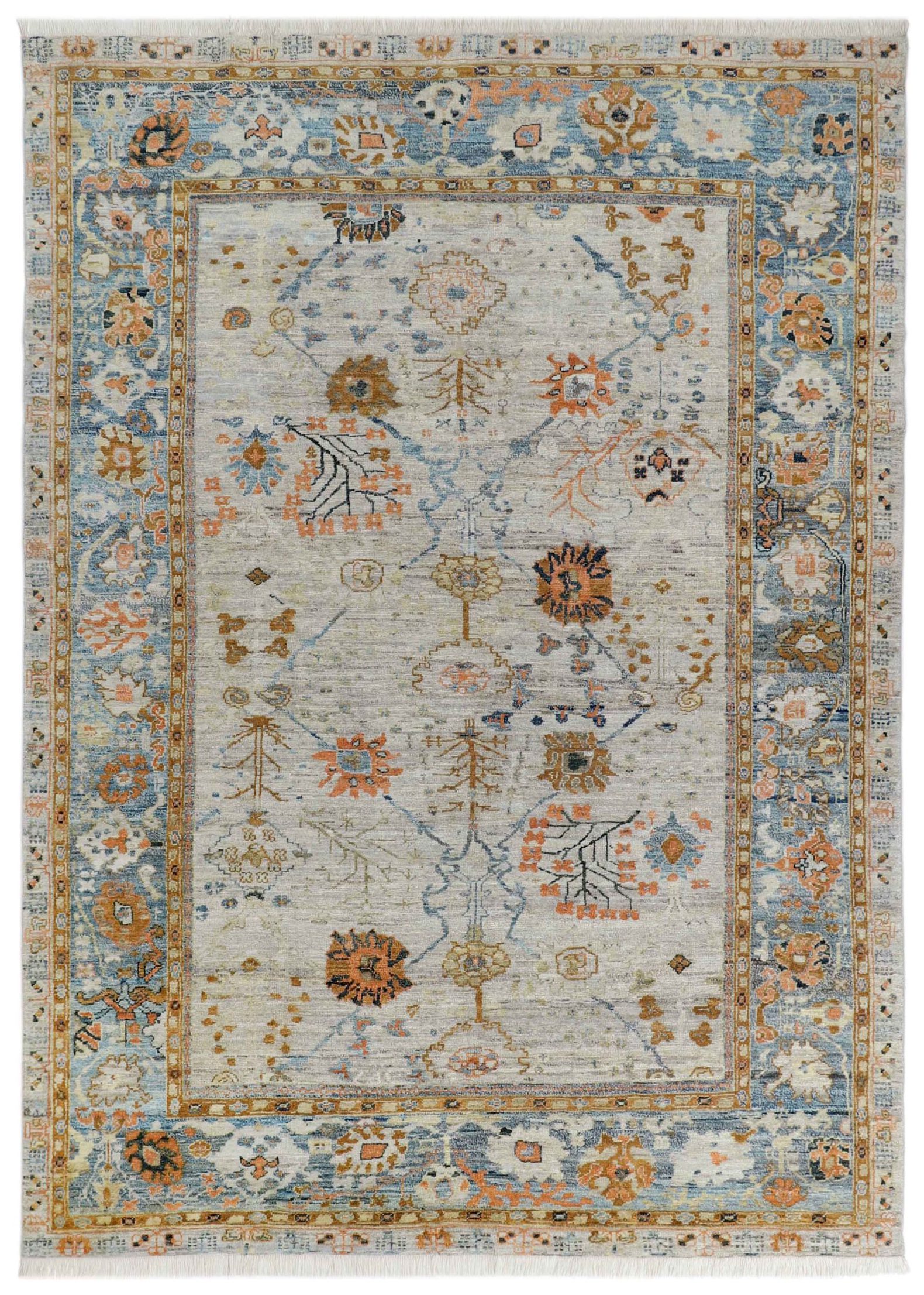 Thumbnail 15 for Turkey Oushak Tribal Rug 90747