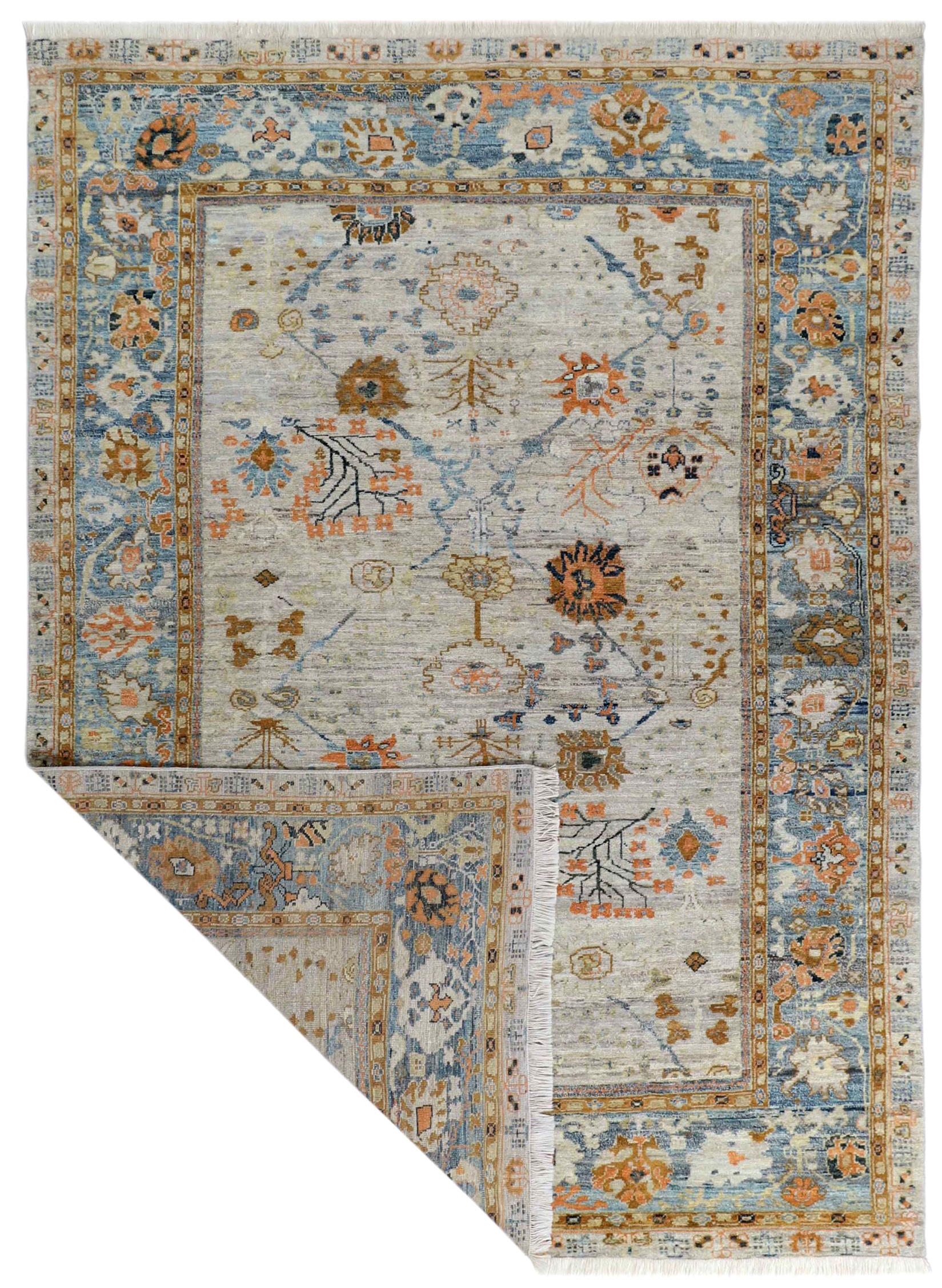 Thumbnail 3 for Turkey Oushak Tribal Rug 90747