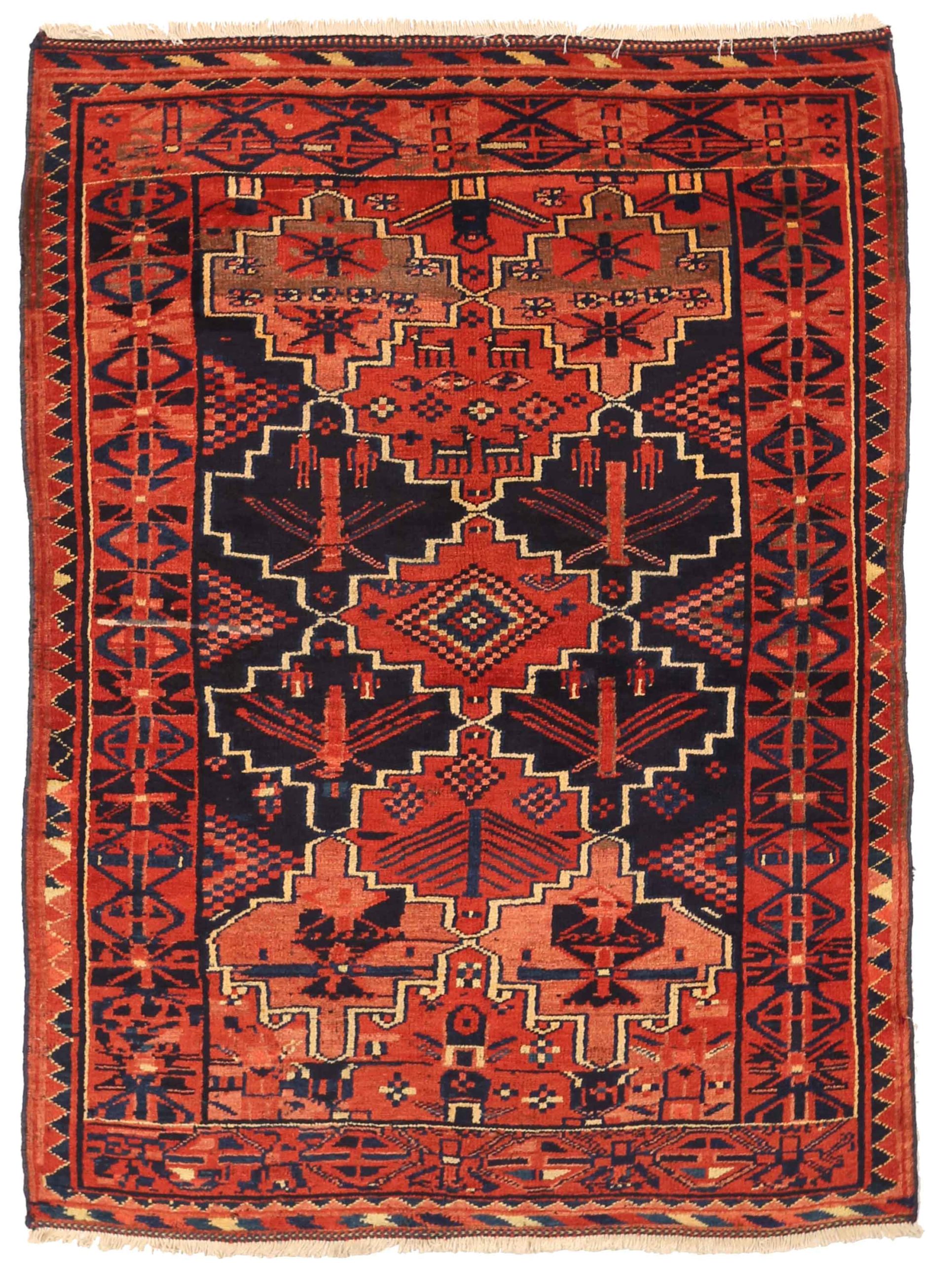Thumbnail 3 for Antique Persian Kurdish Traditional Rug 75026