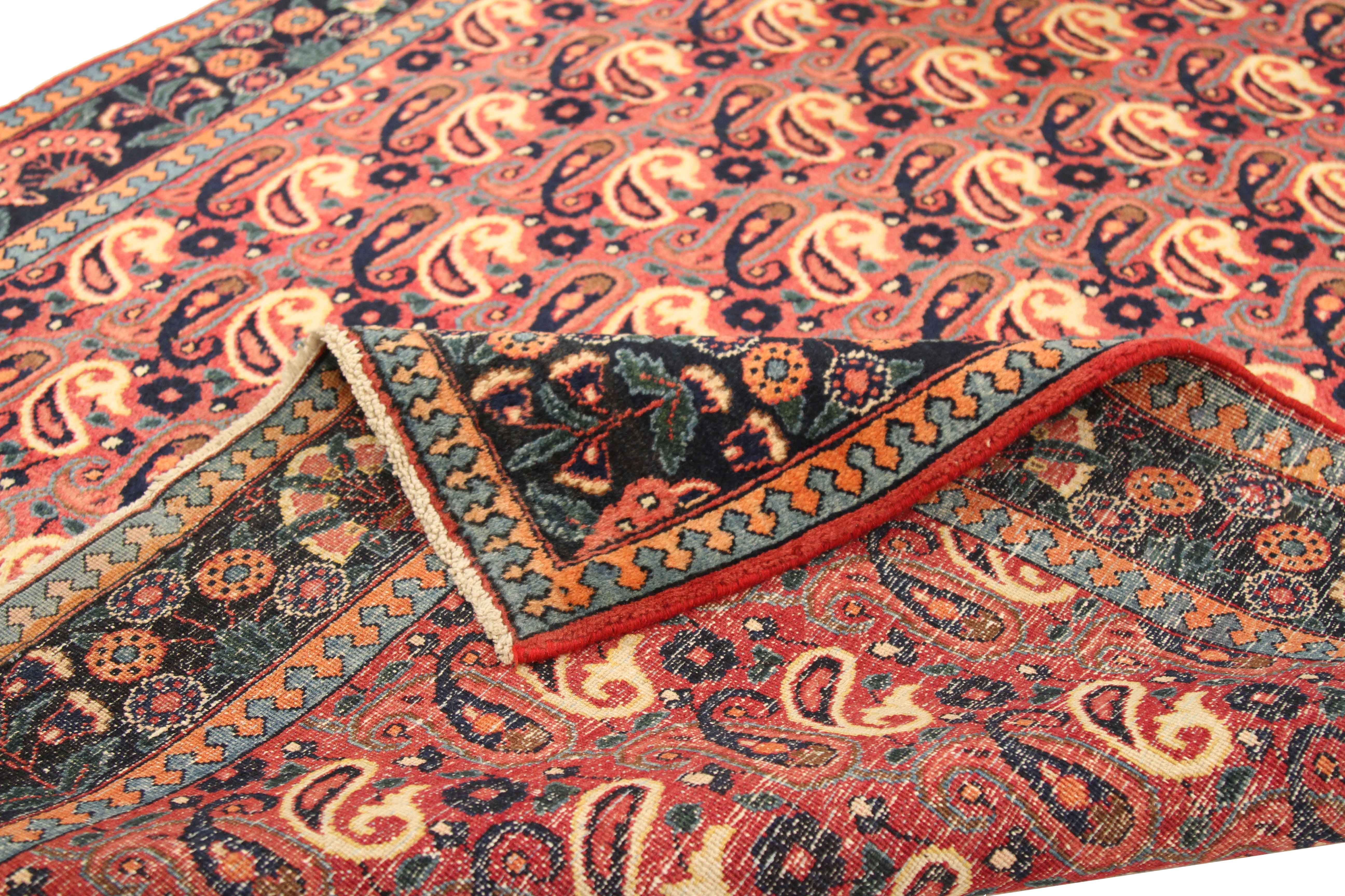 Thumbnail 3 for Antique Persian Mashad Traditional Rug 75028