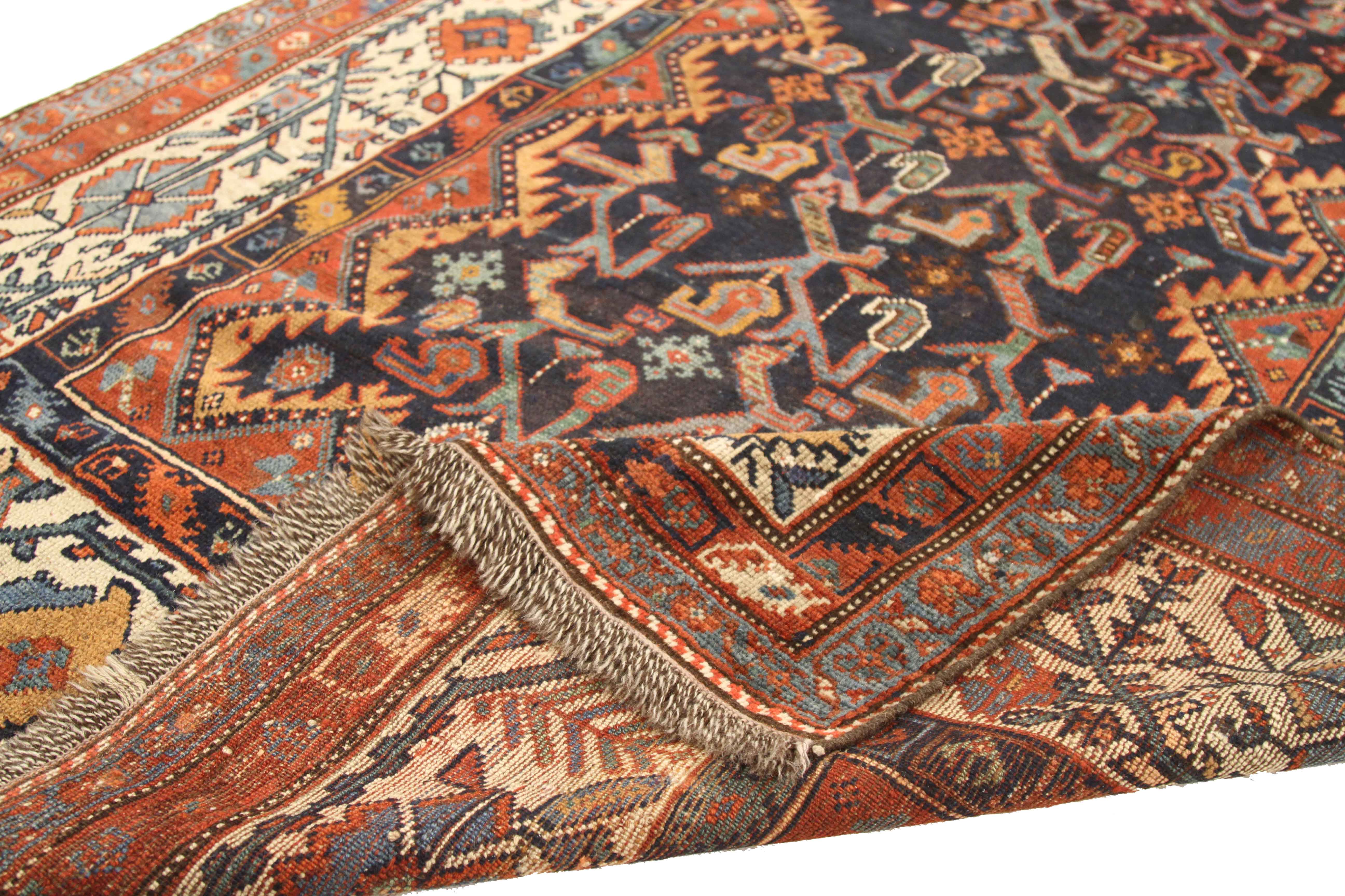 Thumbnail 2 for Antique Persian Bakhtiar Traditional Rug 75030