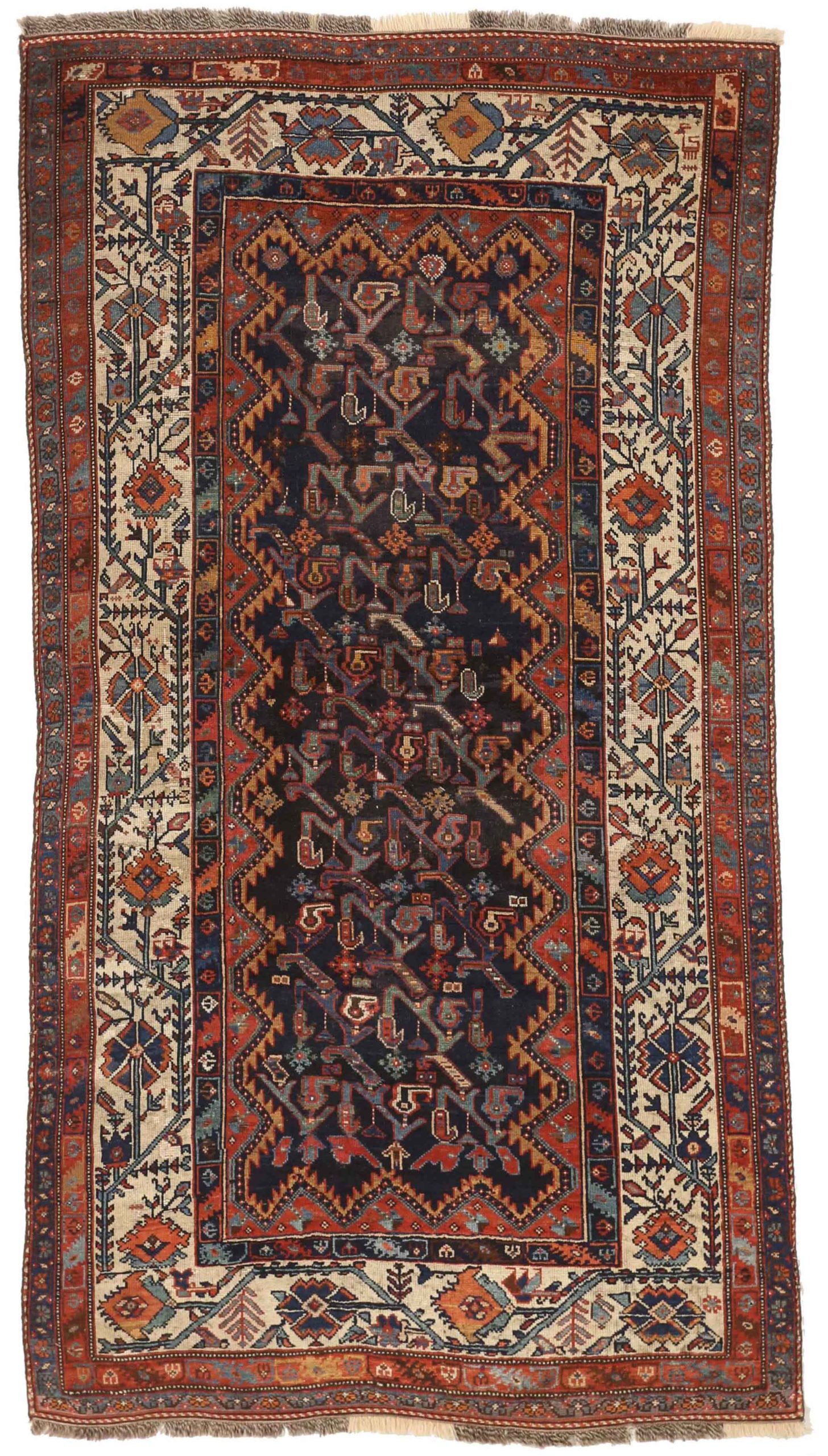 Thumbnail 3 for Antique Persian Bakhtiar Traditional Rug 75030