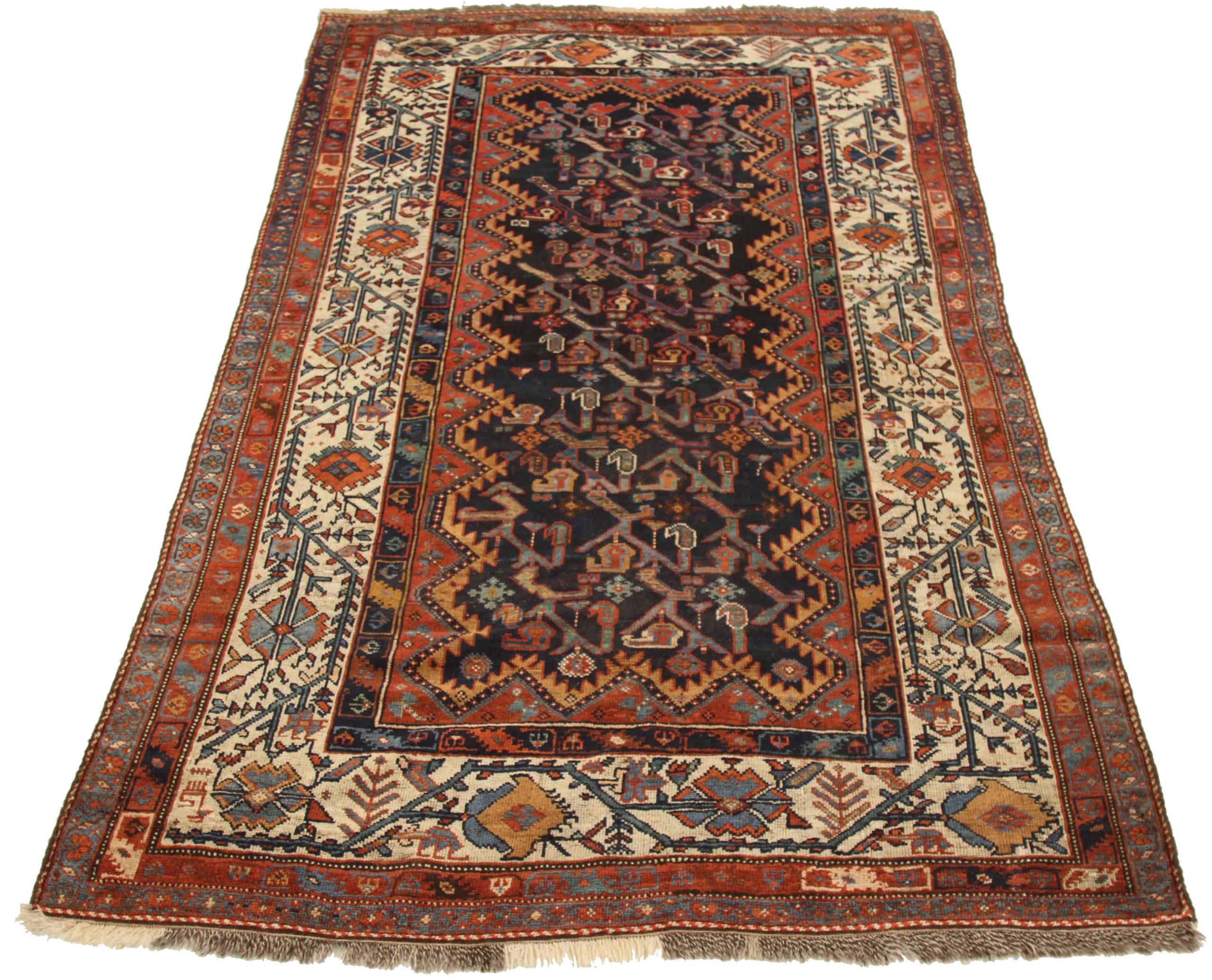 Thumbnail 4 for Antique Persian Bakhtiar Traditional Rug 75030