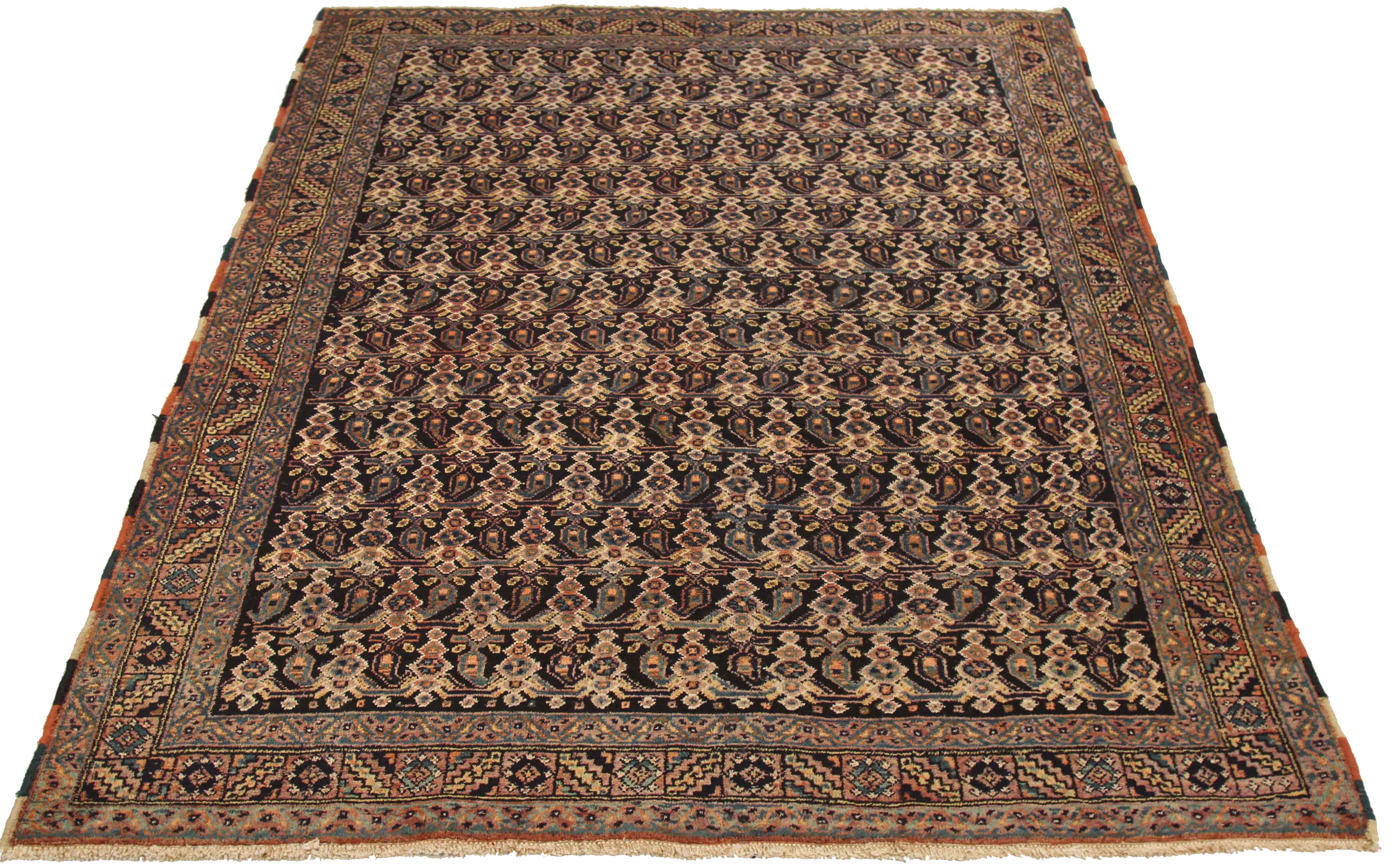 Thumbnail 3 for Antique Persian Sirjan Traditional Rug 75021