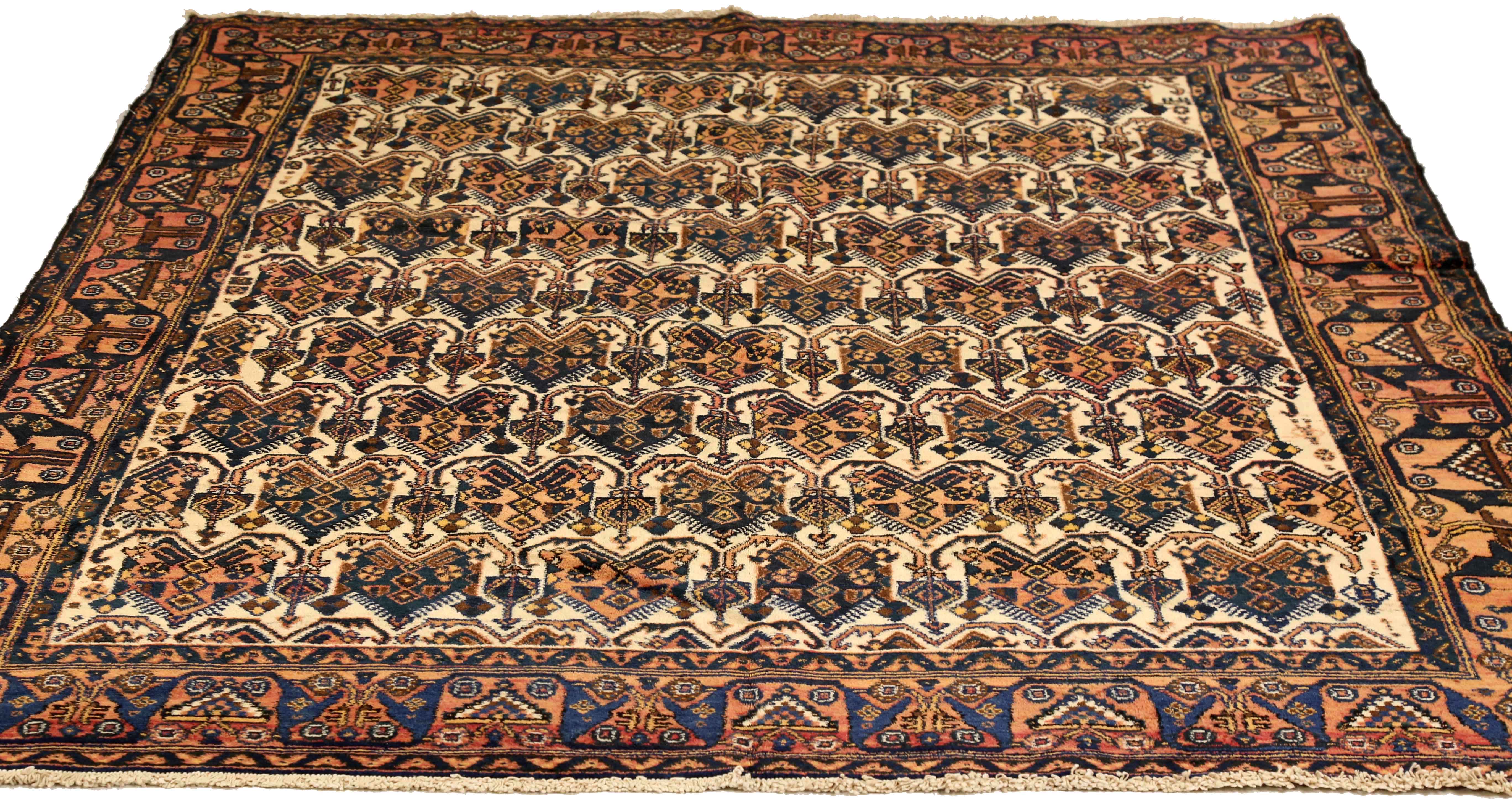 Thumbnail 2 for Antique Persian Sirjan Traditional Rug 75060