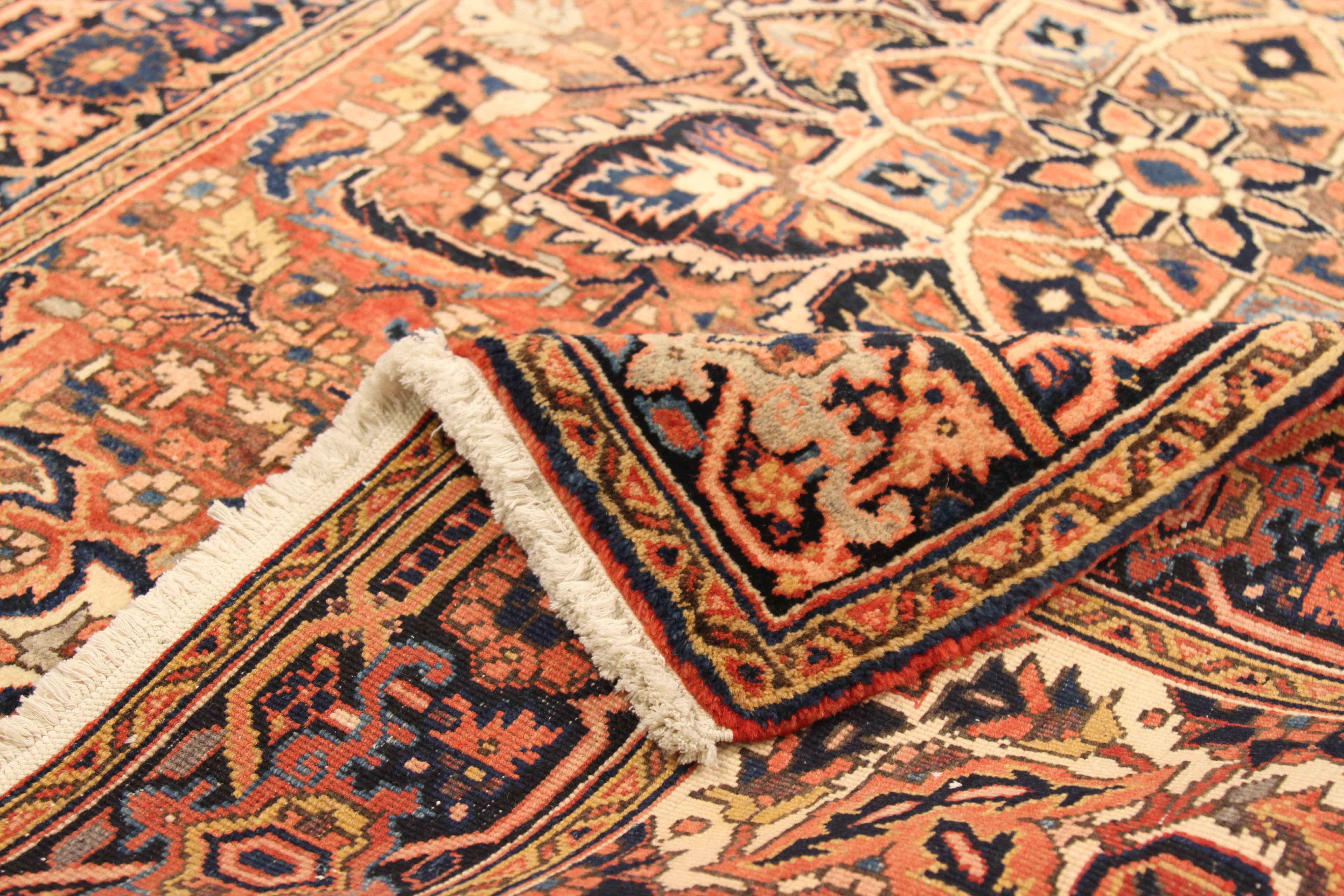 Thumbnail 3 for Antique Persian Heriz Traditional Rug 75036