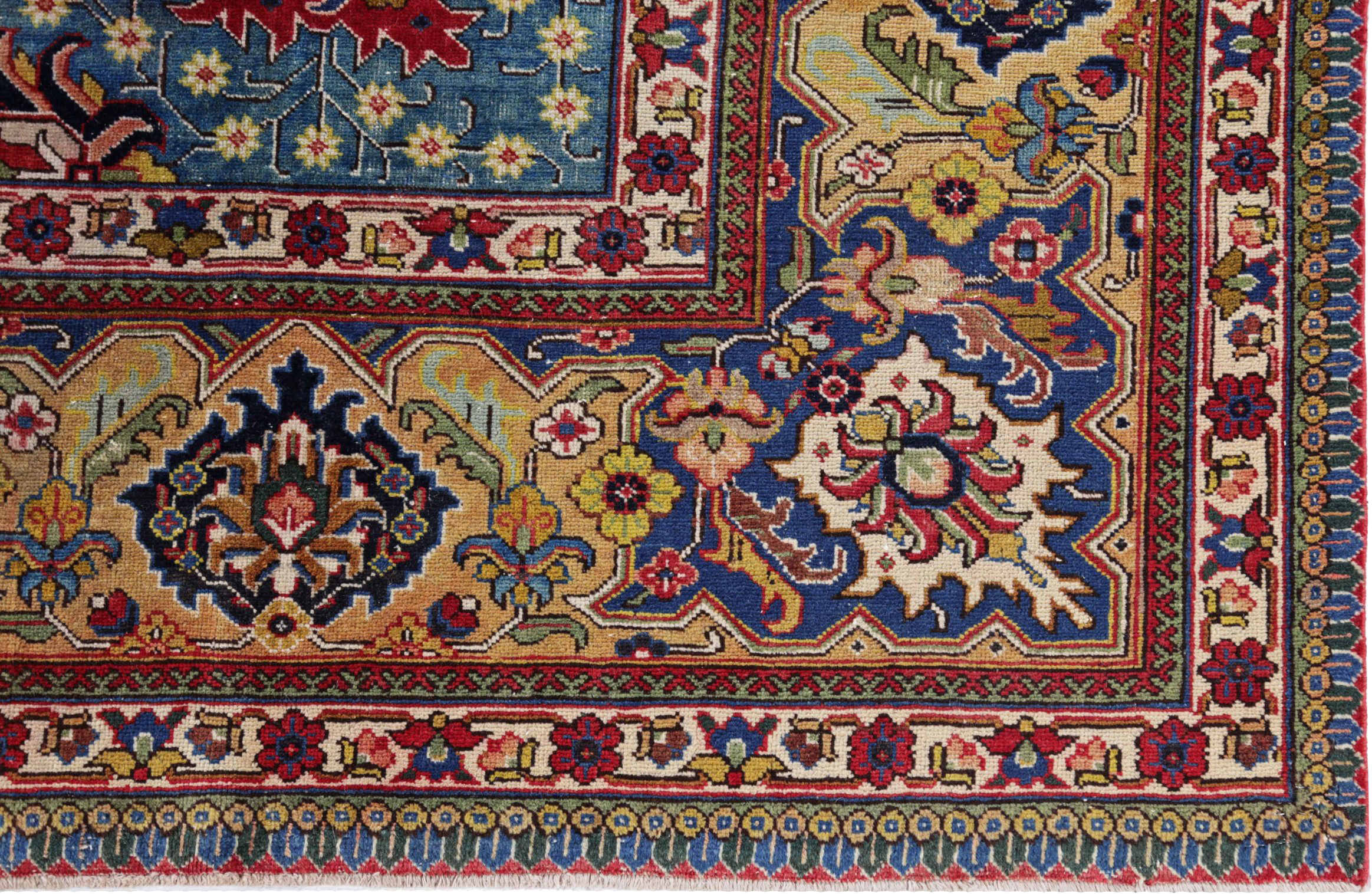 Thumbnail 2 for Antique Persian Tabriz Traditional Rug 91436
