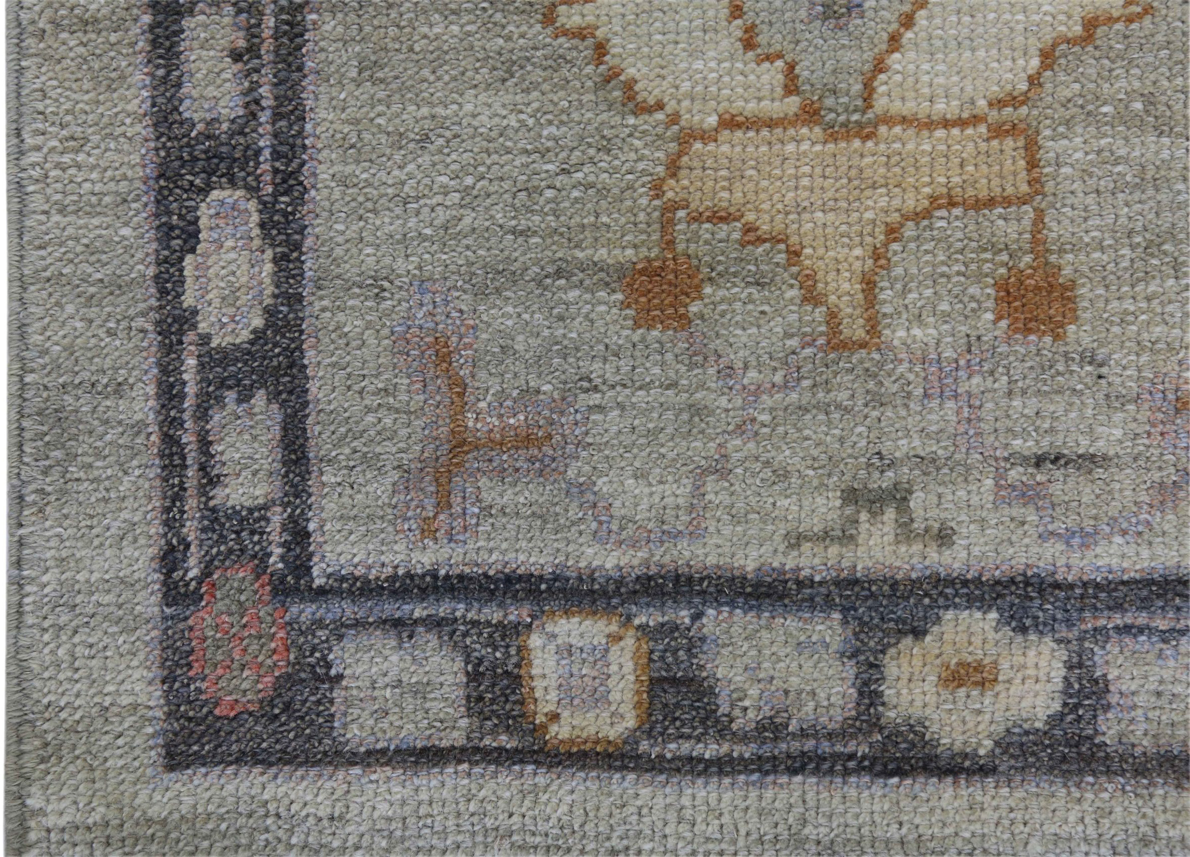 Thumbnail 3 for Turkey Oushak Tribal Rug 90701