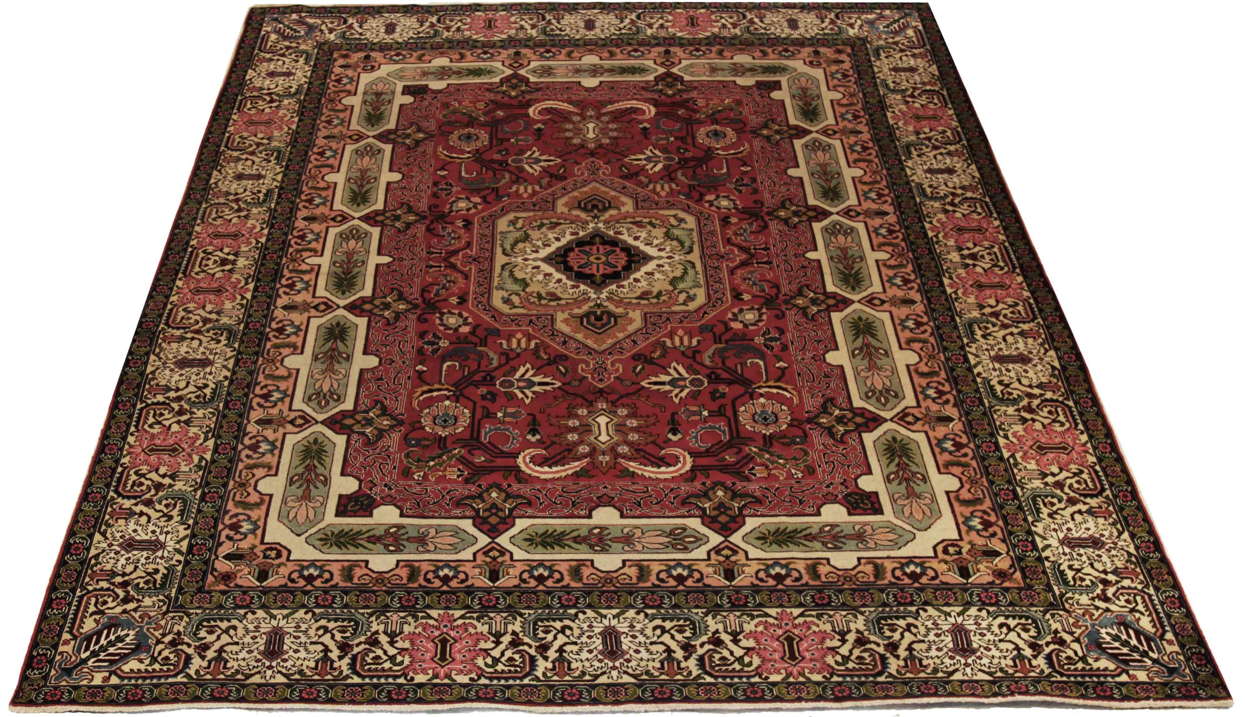 Thumbnail 5 for Antique Persian Tabriz Traditional Rug 69905