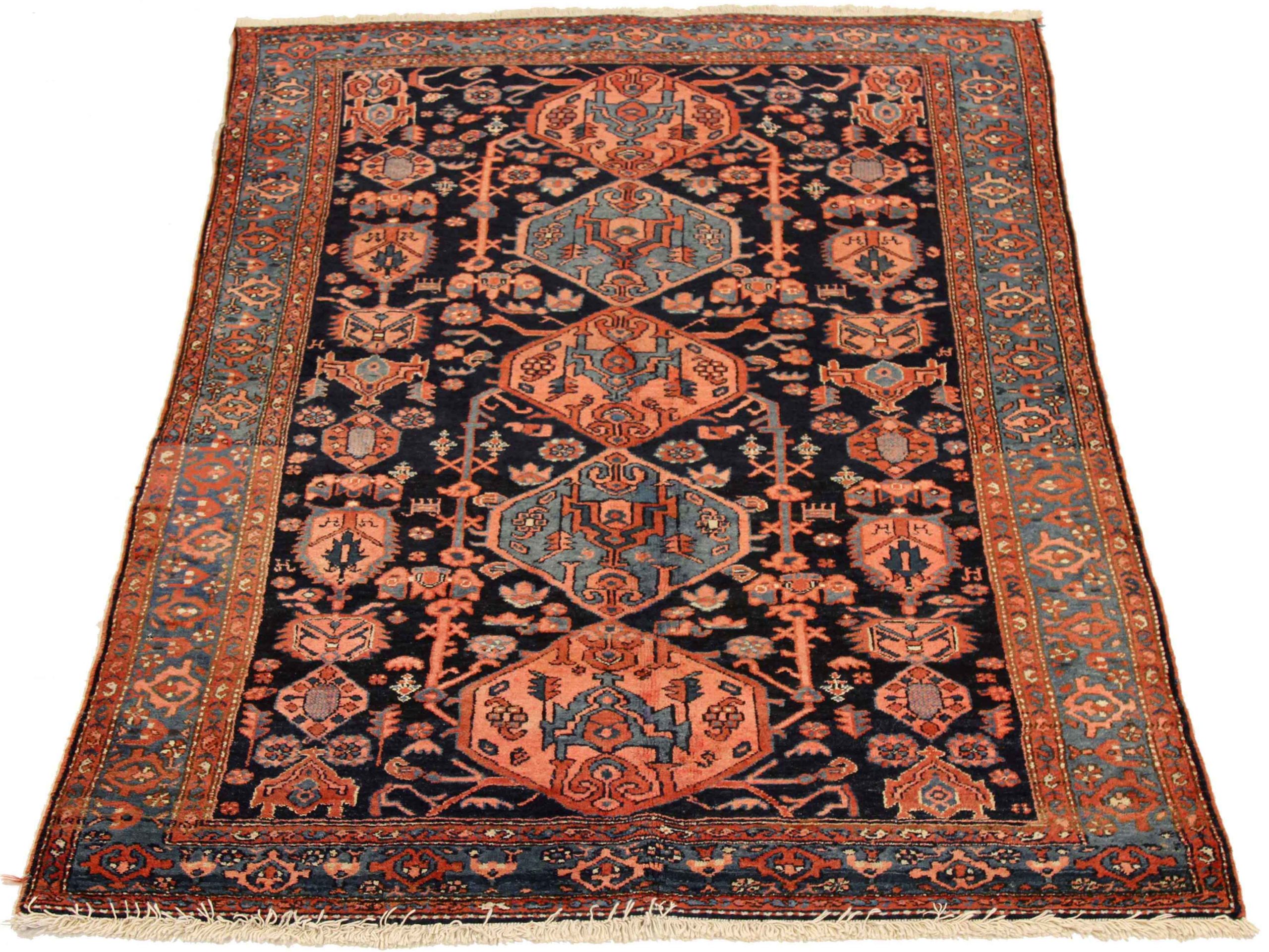 Thumbnail 4 for Antique Persian Hamadan Traditional Rug 75084