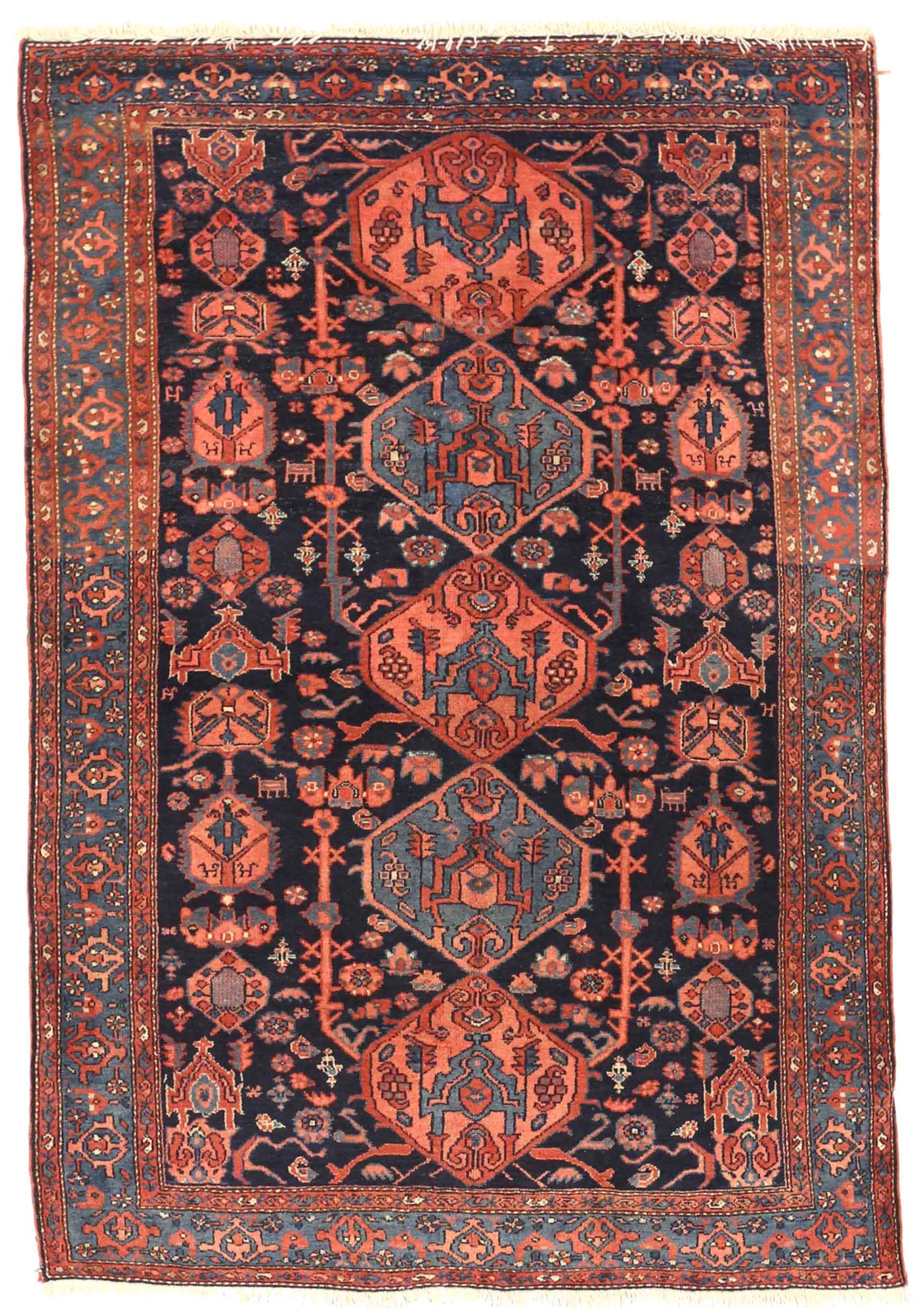 Thumbnail 3 for Antique Persian Hamadan Traditional Rug 75084